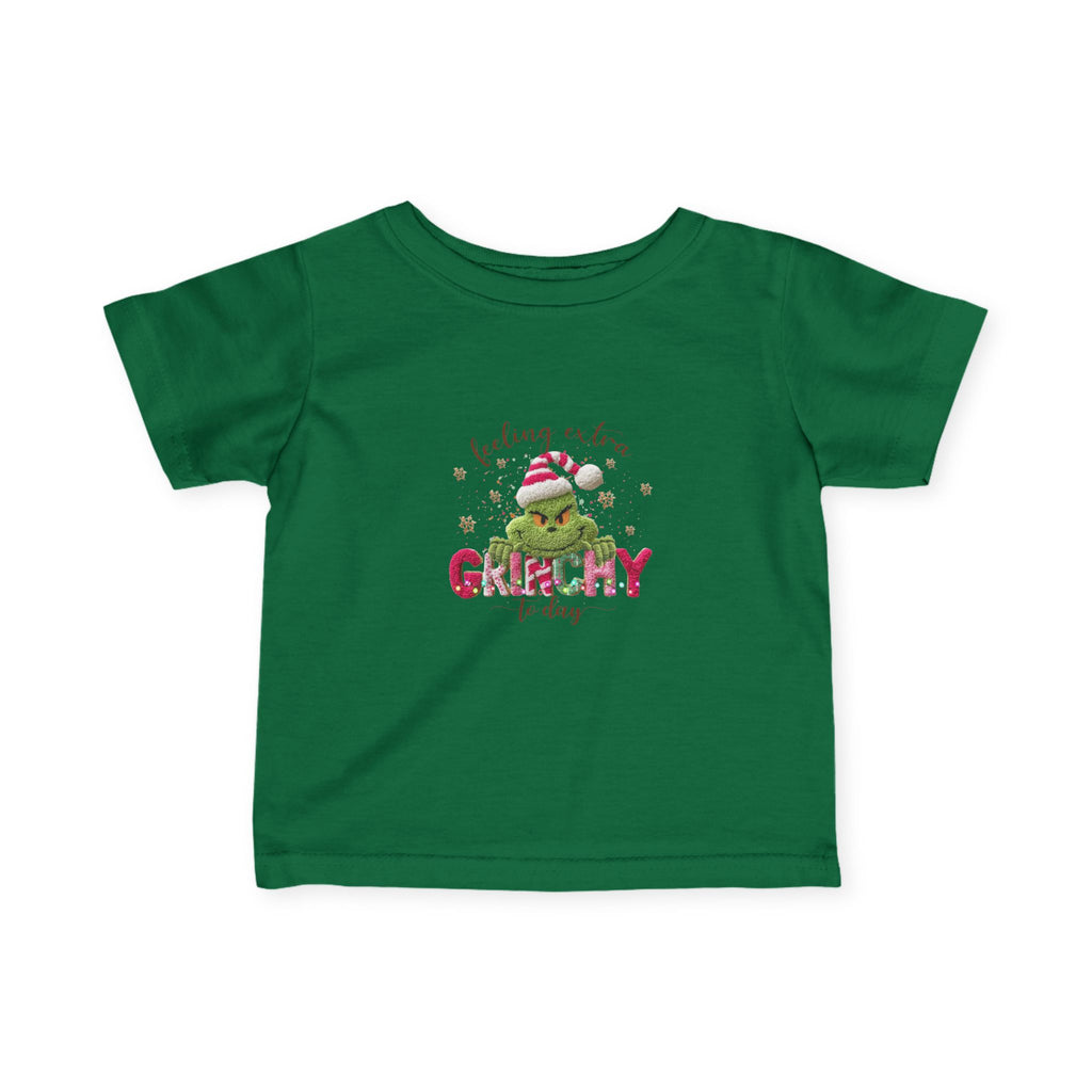 Infant Tee - "Feeling a Little Grinchy Today" Cute Baby Christmas Shirt