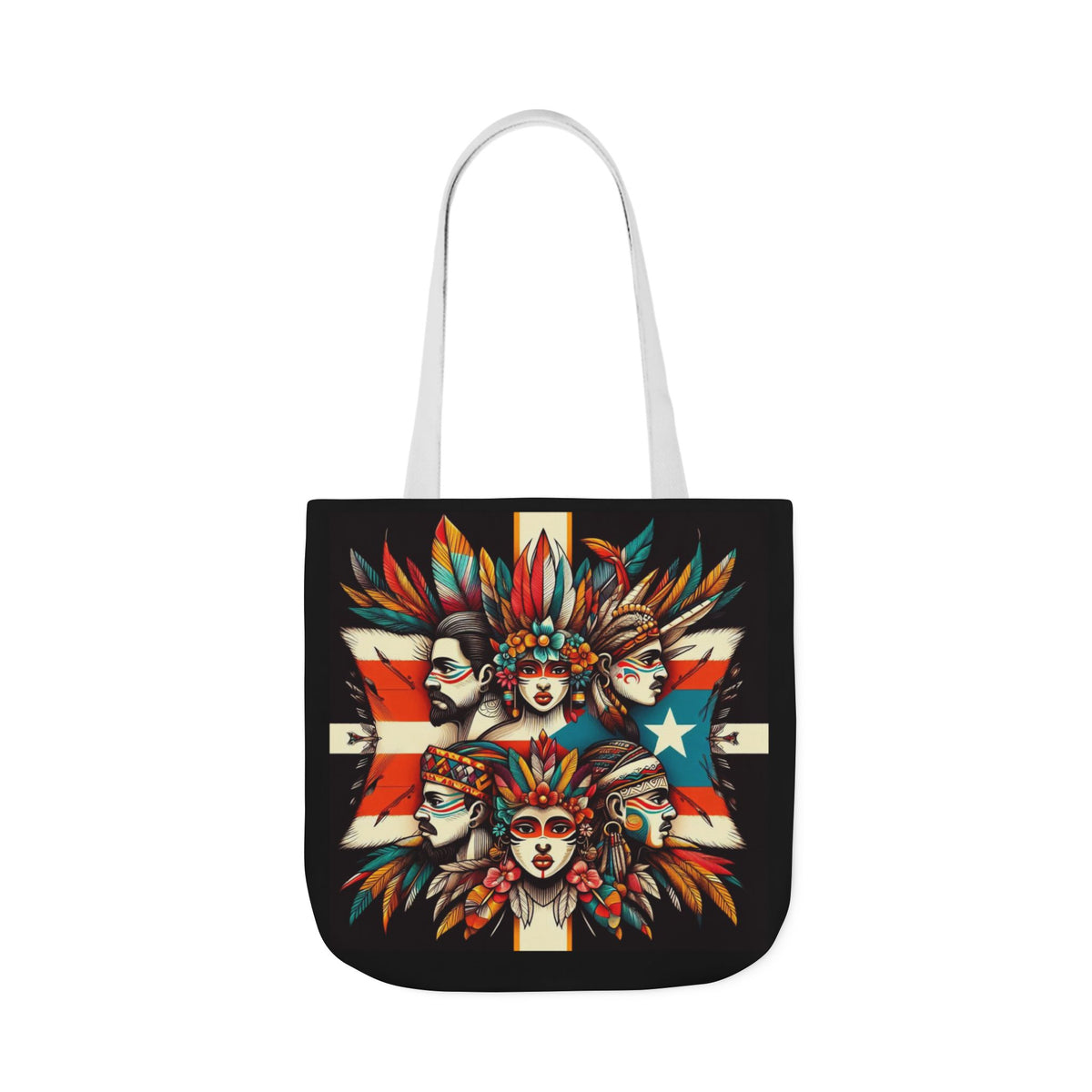 Puerto Rico Canvas Tote Bag, 5-Color Straps