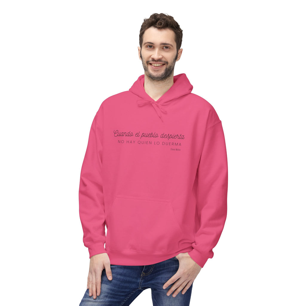 White Hoodie - "Caminas a pa'la desporta" Minimal Script Pullover