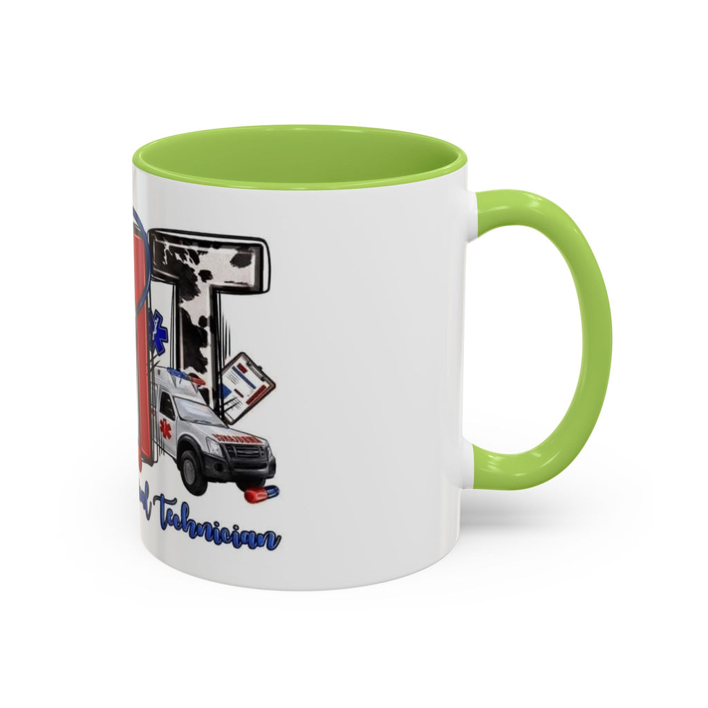 EMT Coffee Mug — Emergency Medical Technician Ambulance Stethoscope Design (11/15oz) Medical Christmas Mug