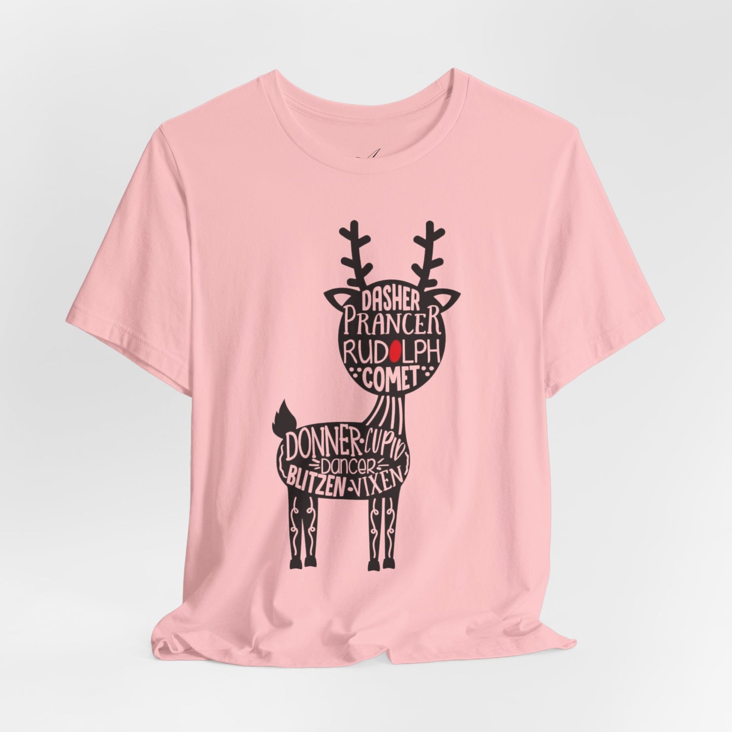 Christmas Reindeer Graphic Tee - Unisex Jersey Short Sleeve Shirt