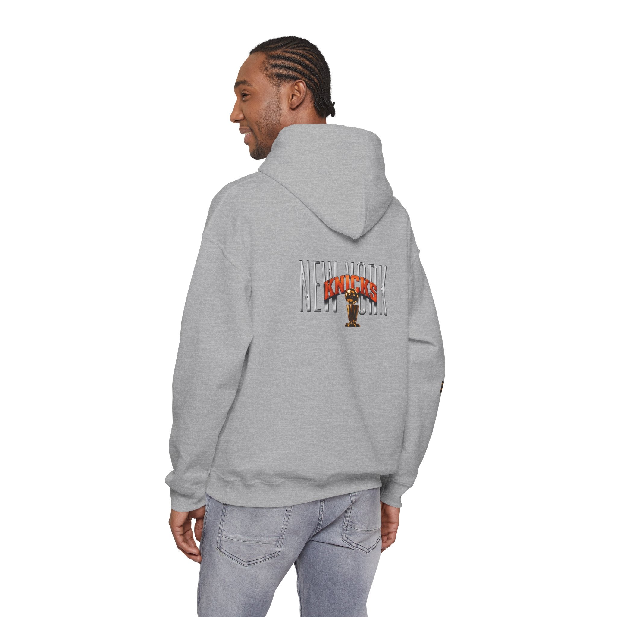 NY-K Retro Player Collage Hoodie — Basketball Fan Sweatshirt