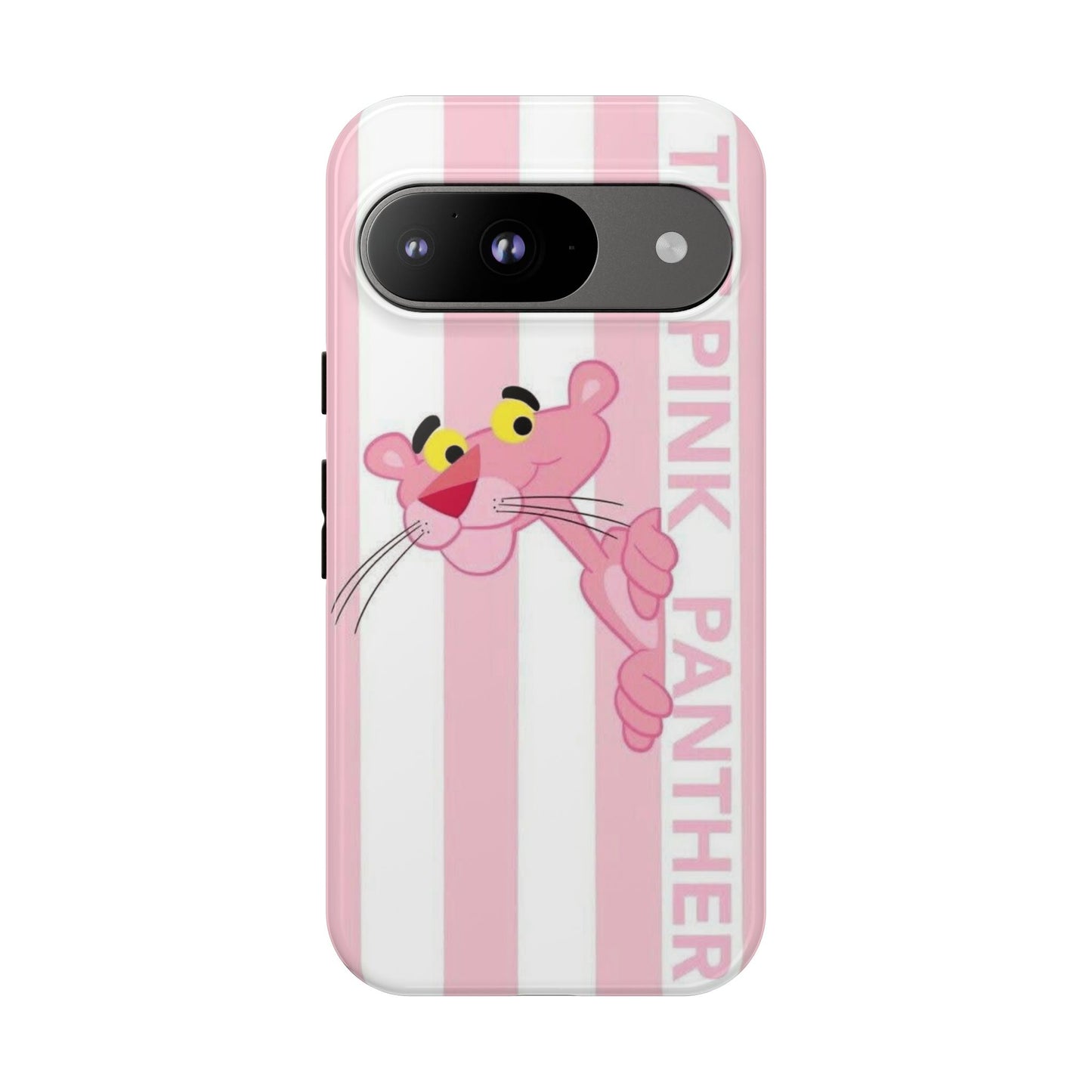 Pink Panther Tough Case Retro Striped Phone Case with "The Pink Panther" Design