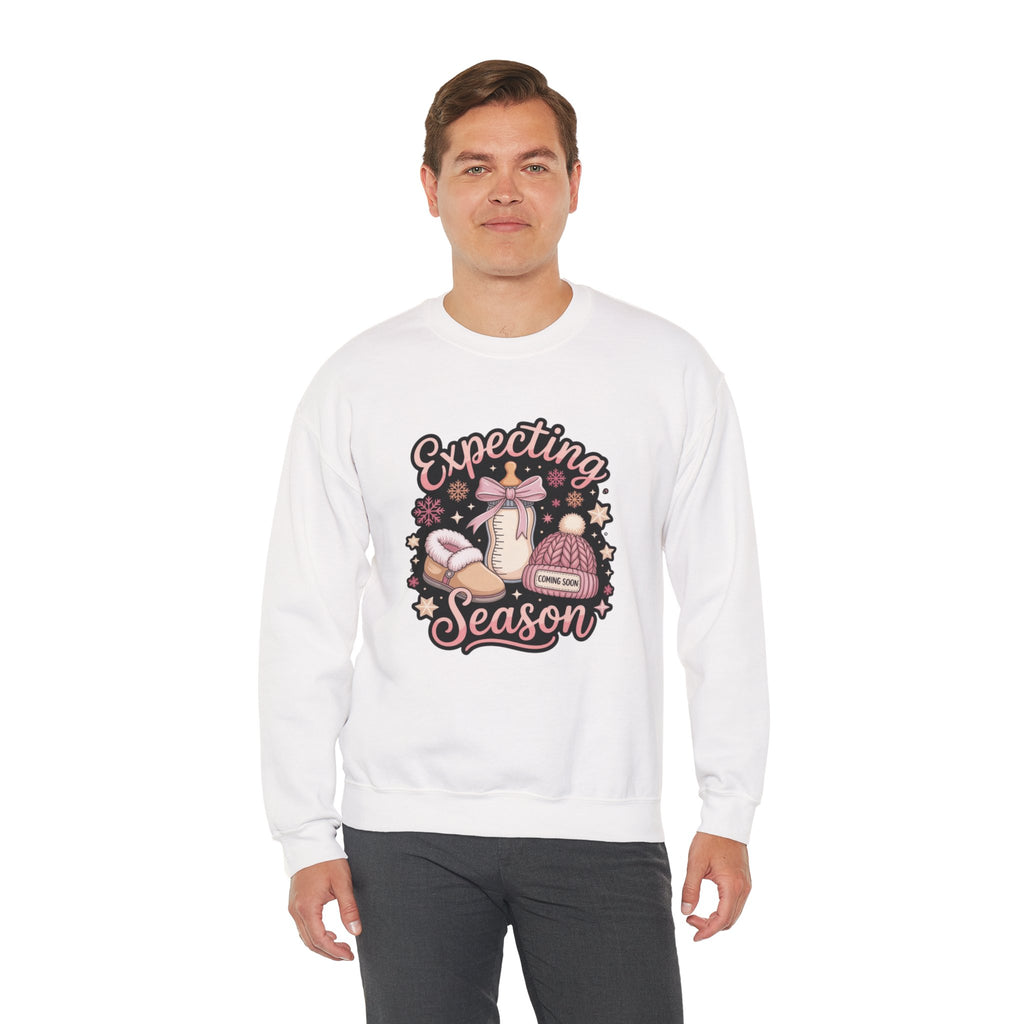 Expecting Season Sweatshirt  Cute Pregnancy Announcement Pullover Cartoon Christmas T-shirts and Sweaters