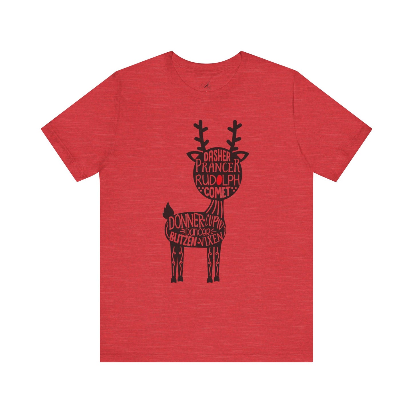 Christmas Reindeer Graphic Tee - Unisex Jersey Short Sleeve Shirt