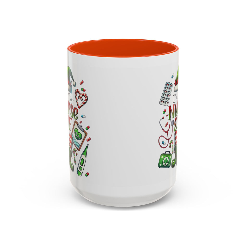 Nurse Elf Coffee Mug — Christmas Medical Holiday Gift (11oz & 15oz) Medical Christmas Mug