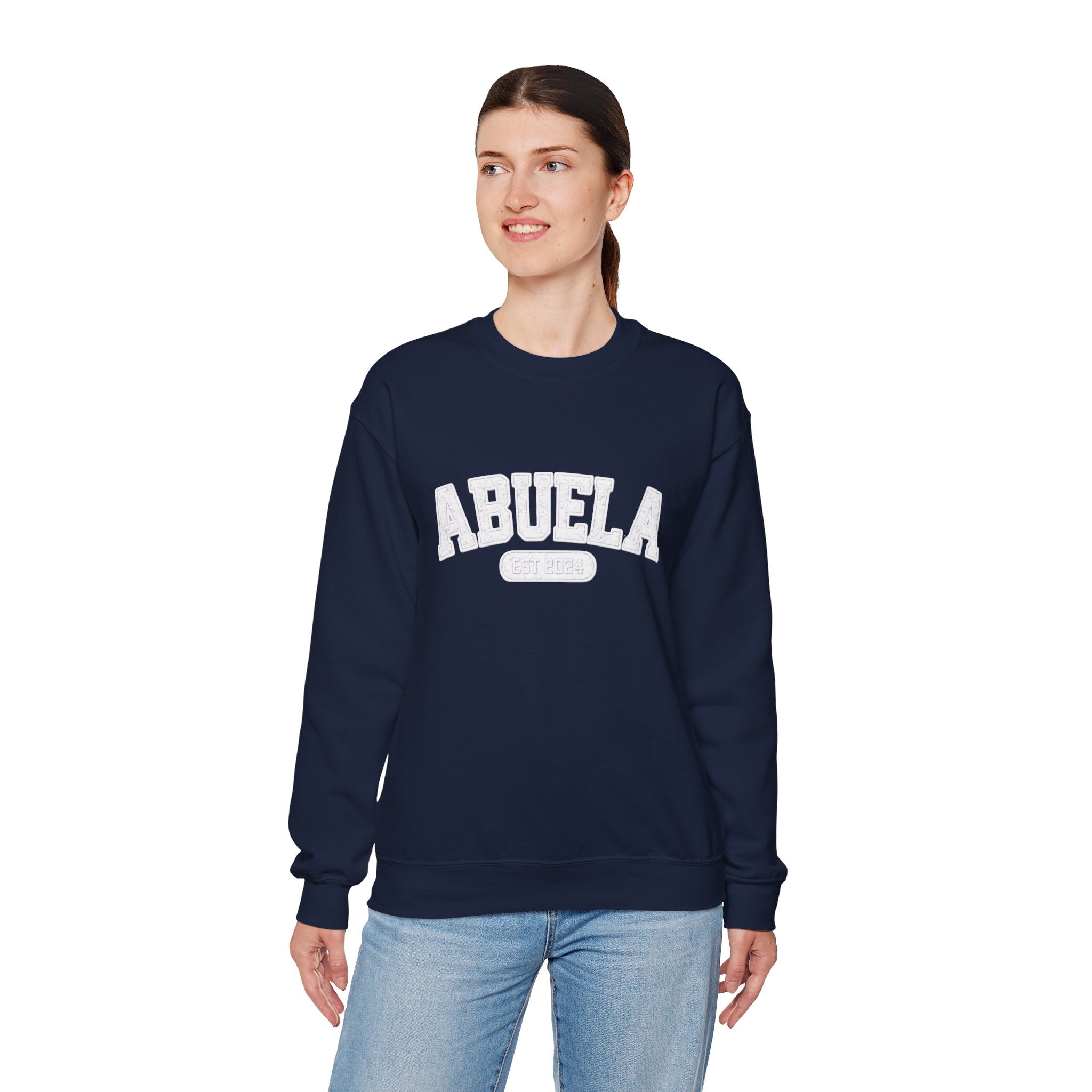 Abuela Varsity Crewneck Sweatshirt Cozy Grandma Gift Minimal Everyday Family Love Apparel