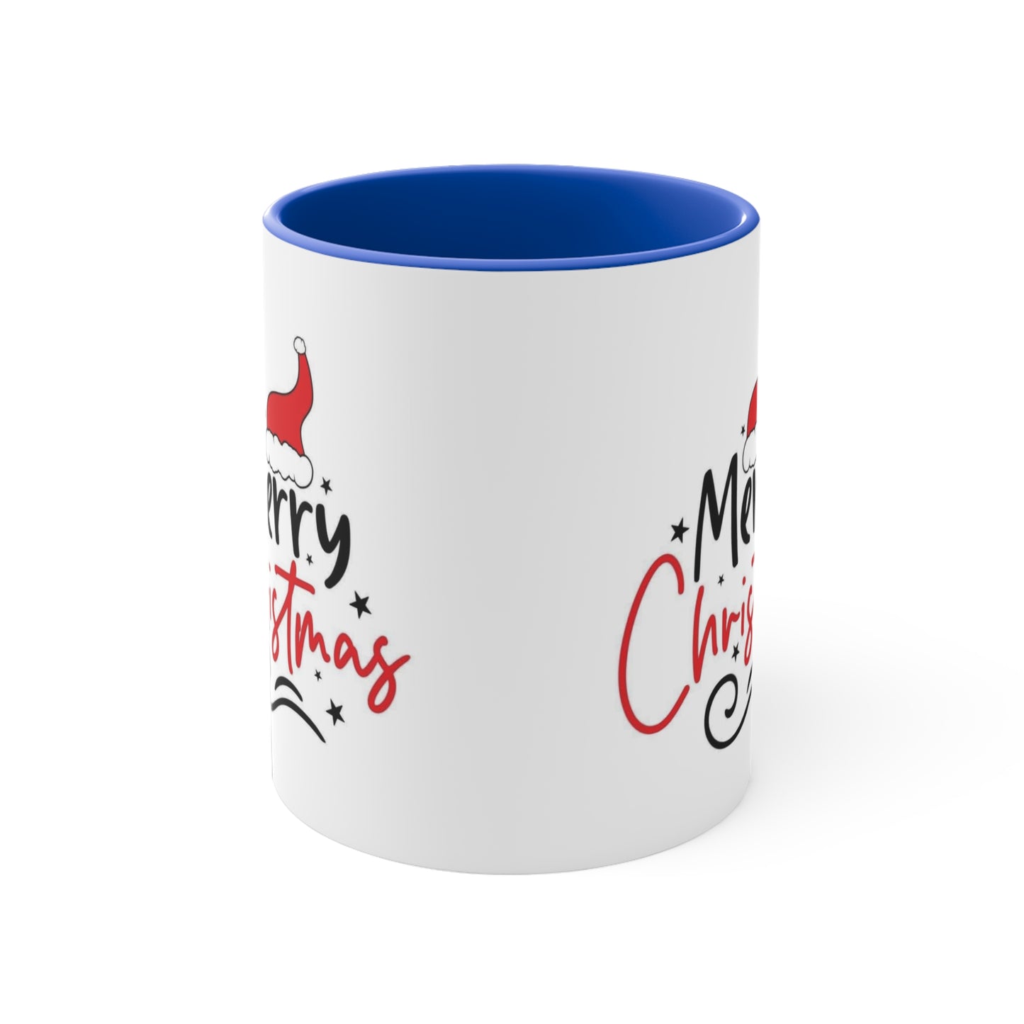 Merry Christmas Accent Mug - Festive Holiday Coffee Cup