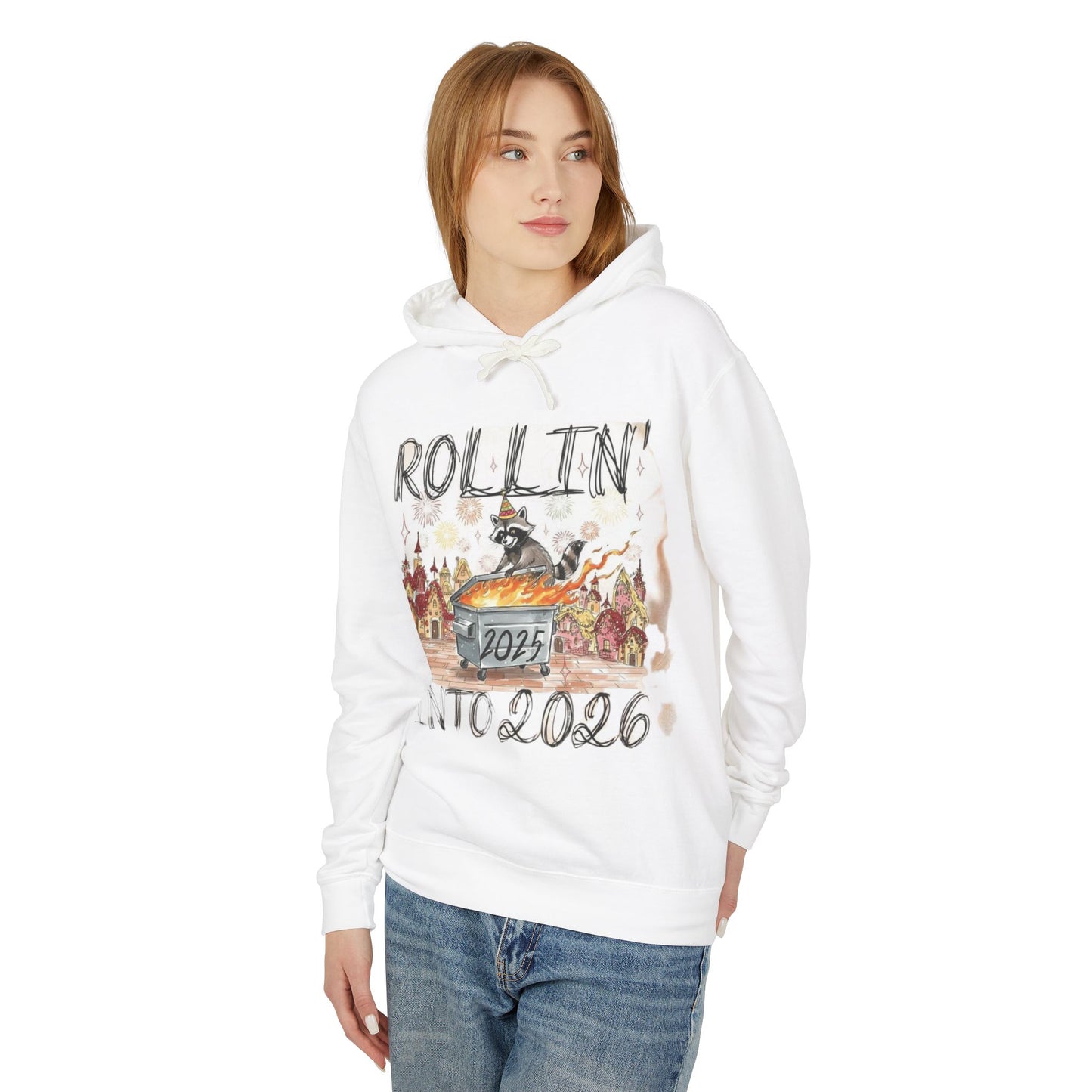 Rollin' Into 2026 Retro Winter Hooded Sweatshirt