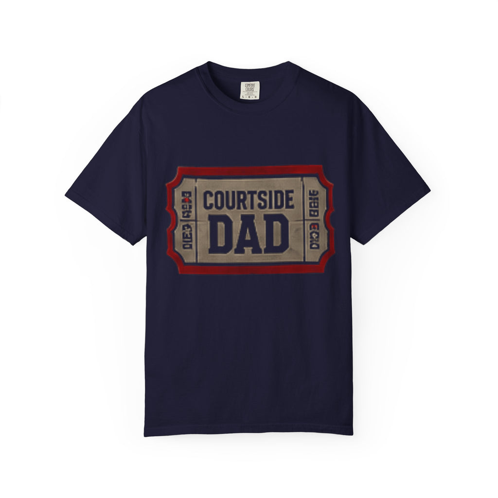 Courtside Dad T-Shirt — Vintage Ticket-Style Basketball Dad Tee