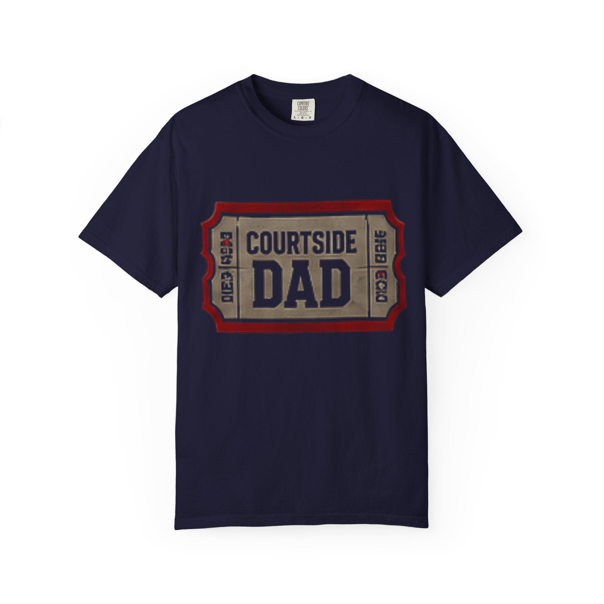 Courtside Dad T-Shirt — Vintage Ticket-Style Basketball Dad Tee