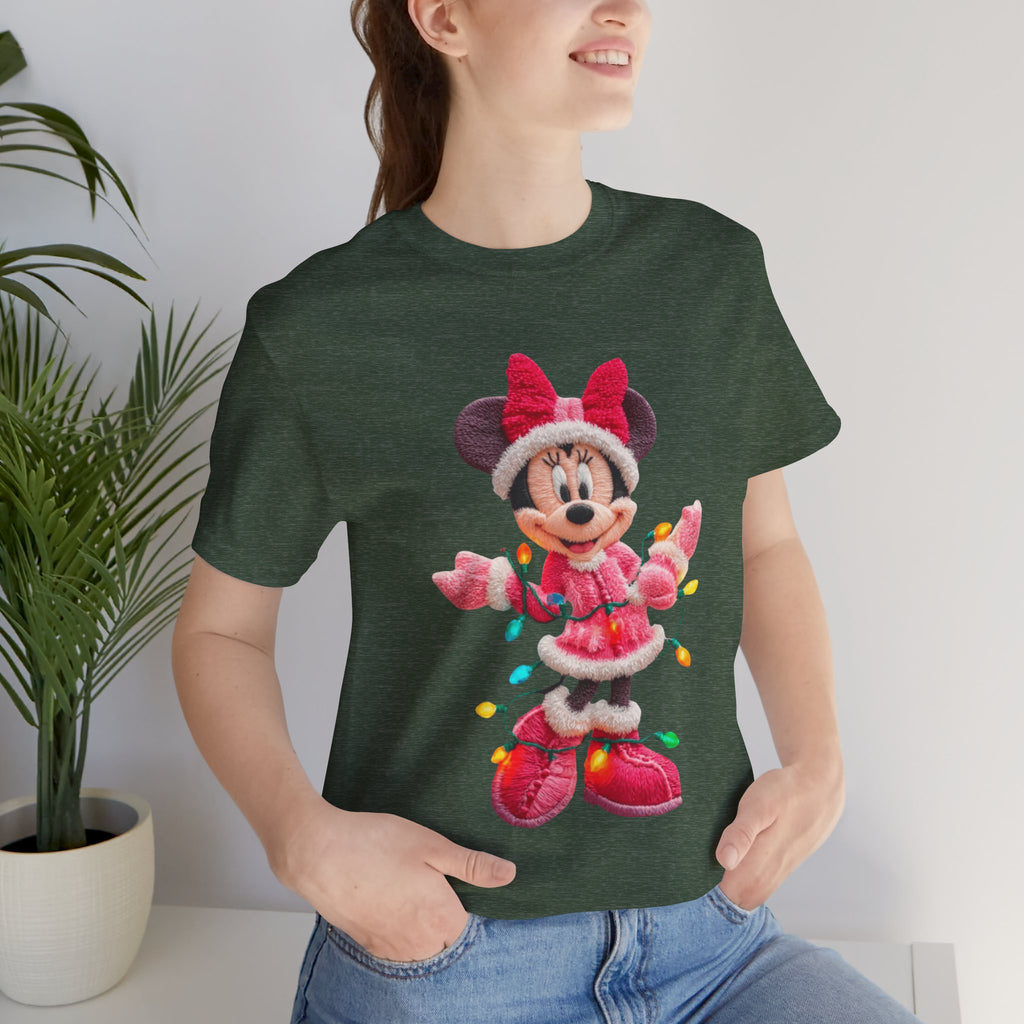 Minnie Mouse Holiday Lights T-Shirt Festive Holiday Designs
