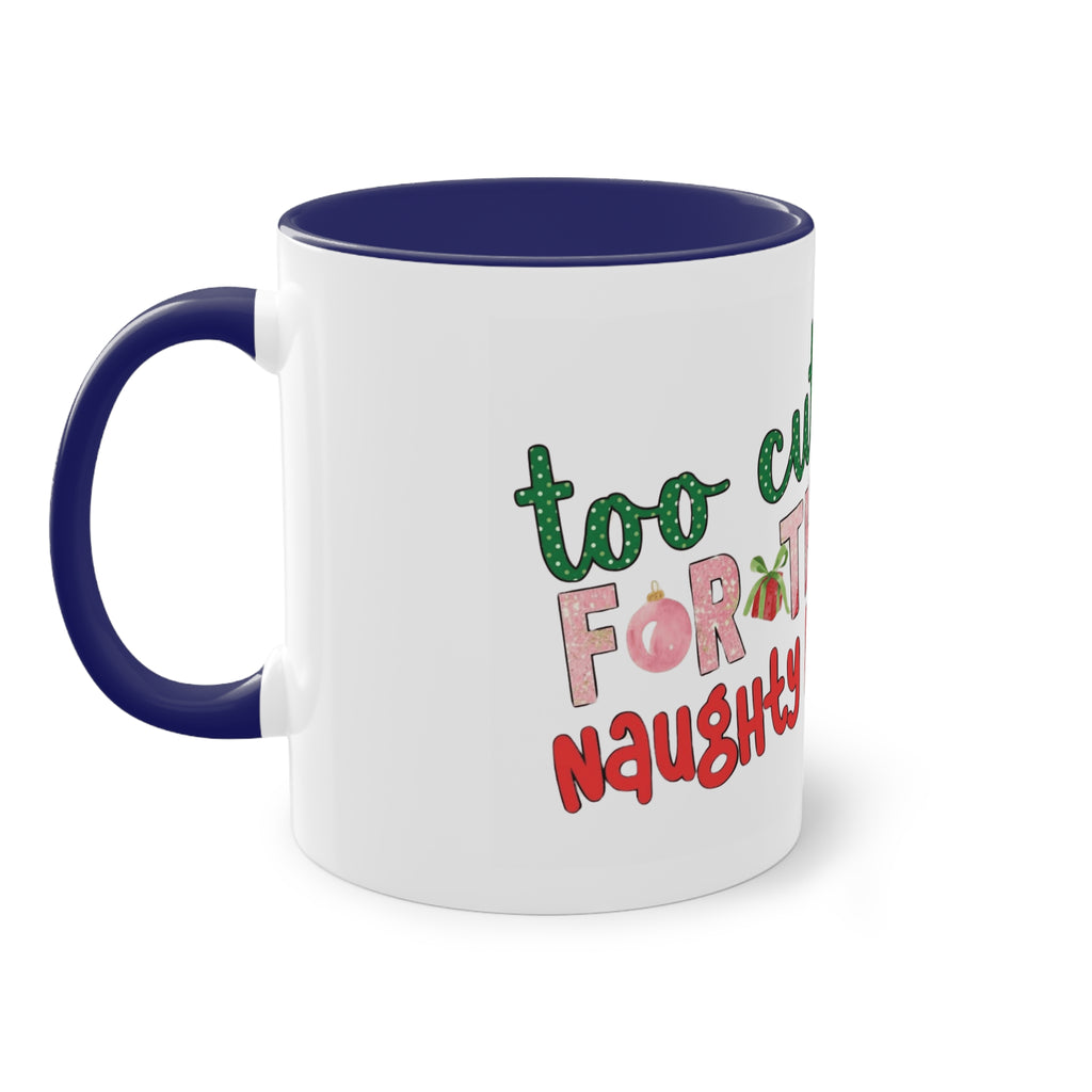 Cute Grinch Two-Tone Coffee Mug - Perfect for Holiday Cheer! Christmas Mugs Collection