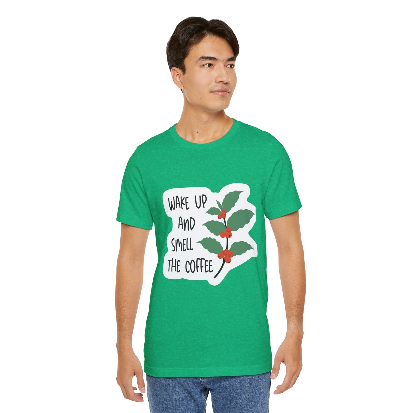 Wake Up and Smell the Coffee Tee  Coffee Plant Graphic T-Shirt