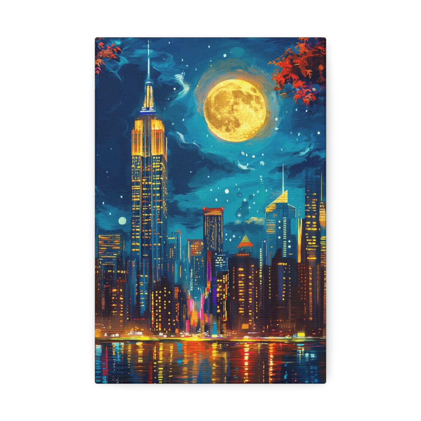 Cityscape Decor, New York Night Scene, Home Gallery Artwork, Gift for Urban Lovers, Dreams and Inspiration