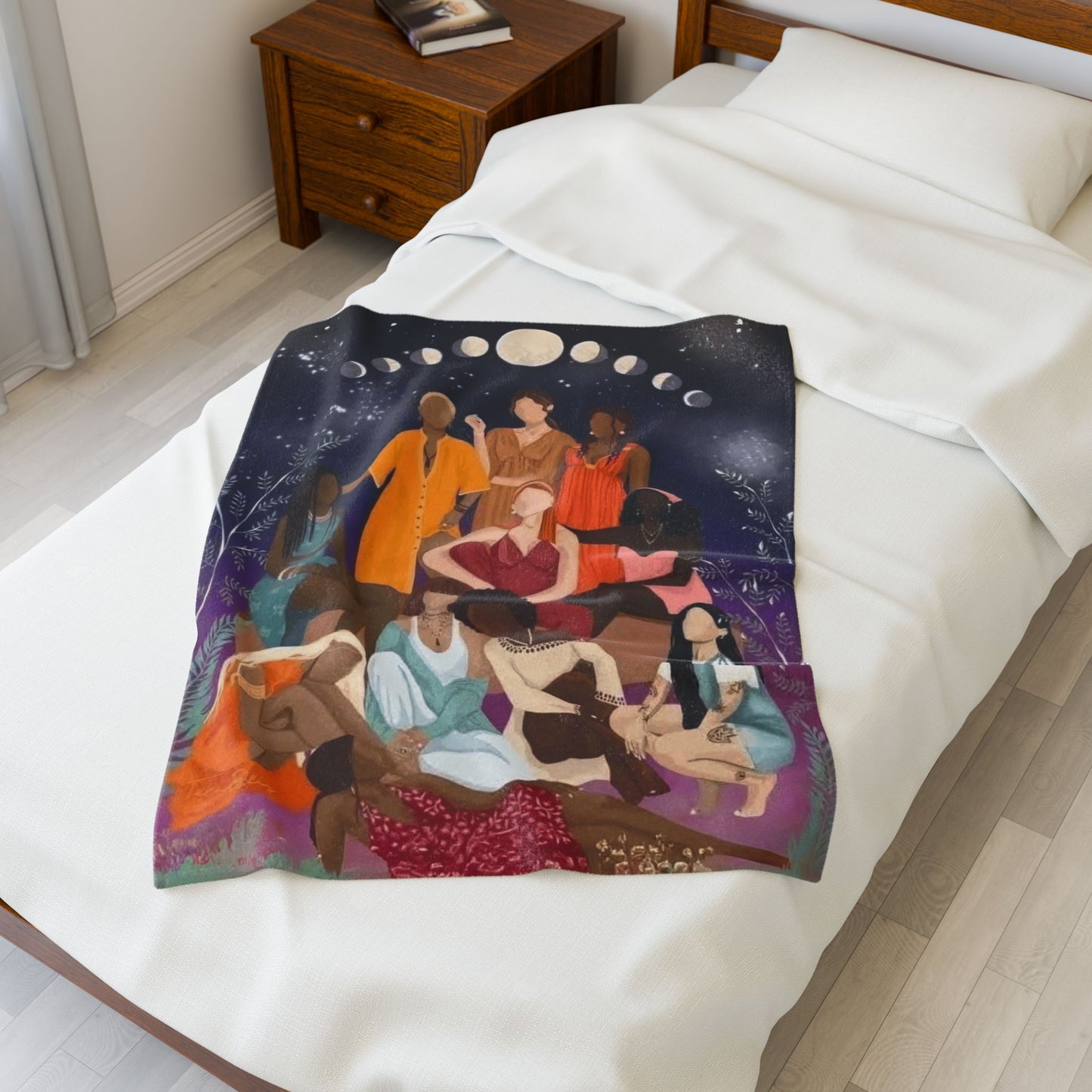 Wrap Your Soul in Comfort – Boho Velveteen Plush Blanket with Ethnic Art, Cozy Throw for Adults, Gift for Friends, Home Decor Essential