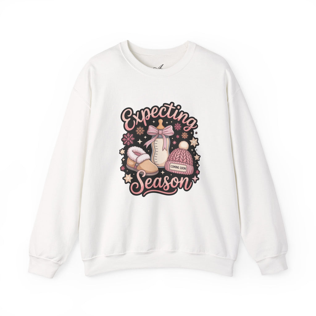 Expecting Season Sweatshirt  Cute Pregnancy Announcement Pullover Cartoon Christmas T-shirts and Sweaters