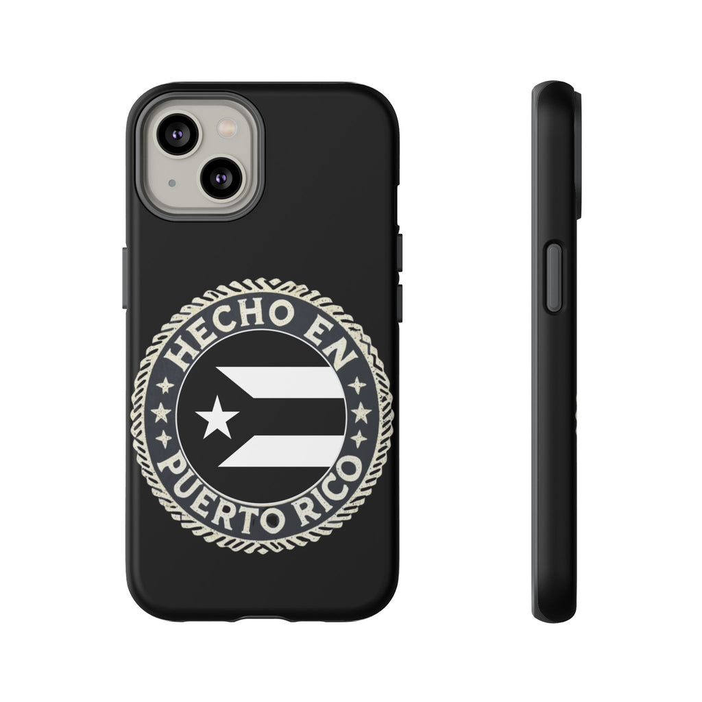 Hecho en Puerto Rico Phone Case  Puerto Rican Flag Emblem Tough Protective Cover