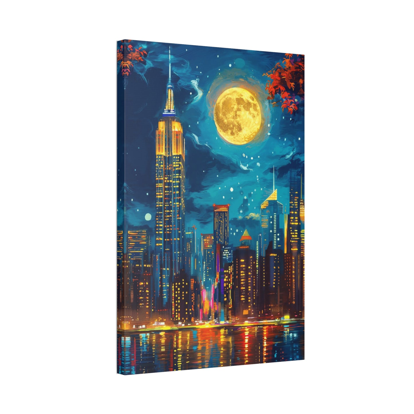Cityscape Decor, New York Night Scene, Home Gallery Artwork, Gift for Urban Lovers, Dreams and Inspiration