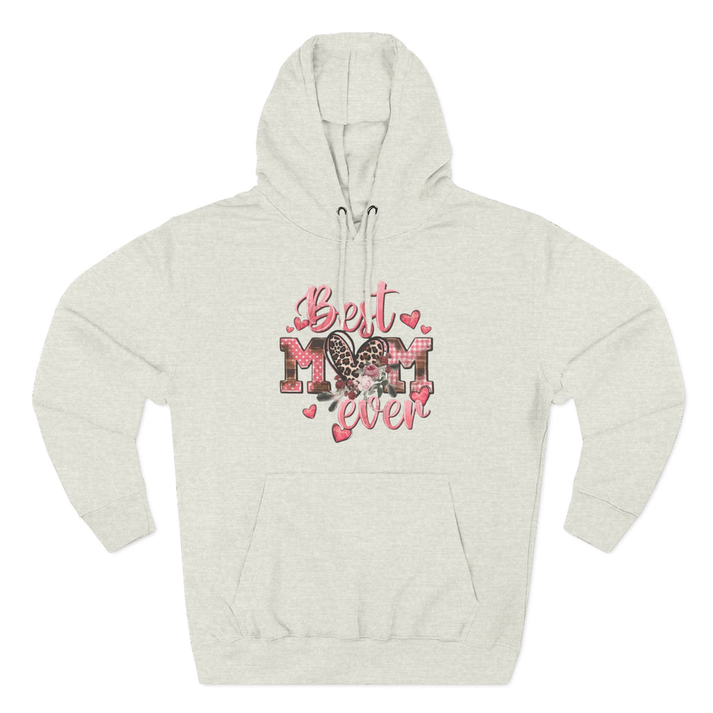 Best Mom Ever Hoodie  Leopard Heart Mother's Day Pullover