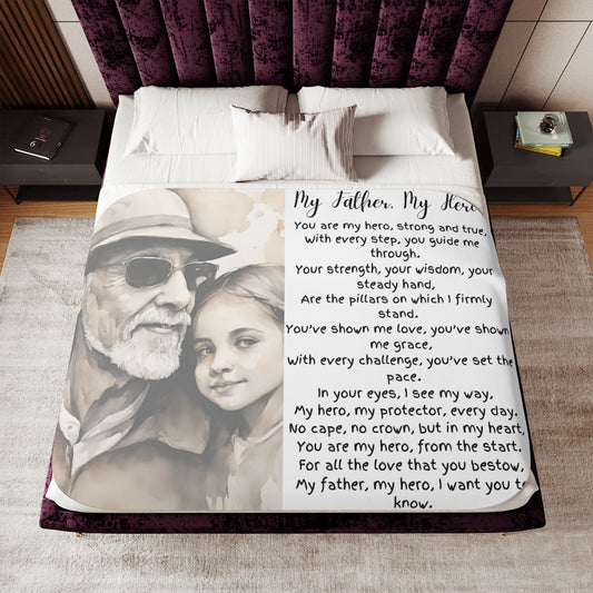 Wrap Him in Gratitude – The Softest “Thank You” Sherpa Blanket, Two Colors