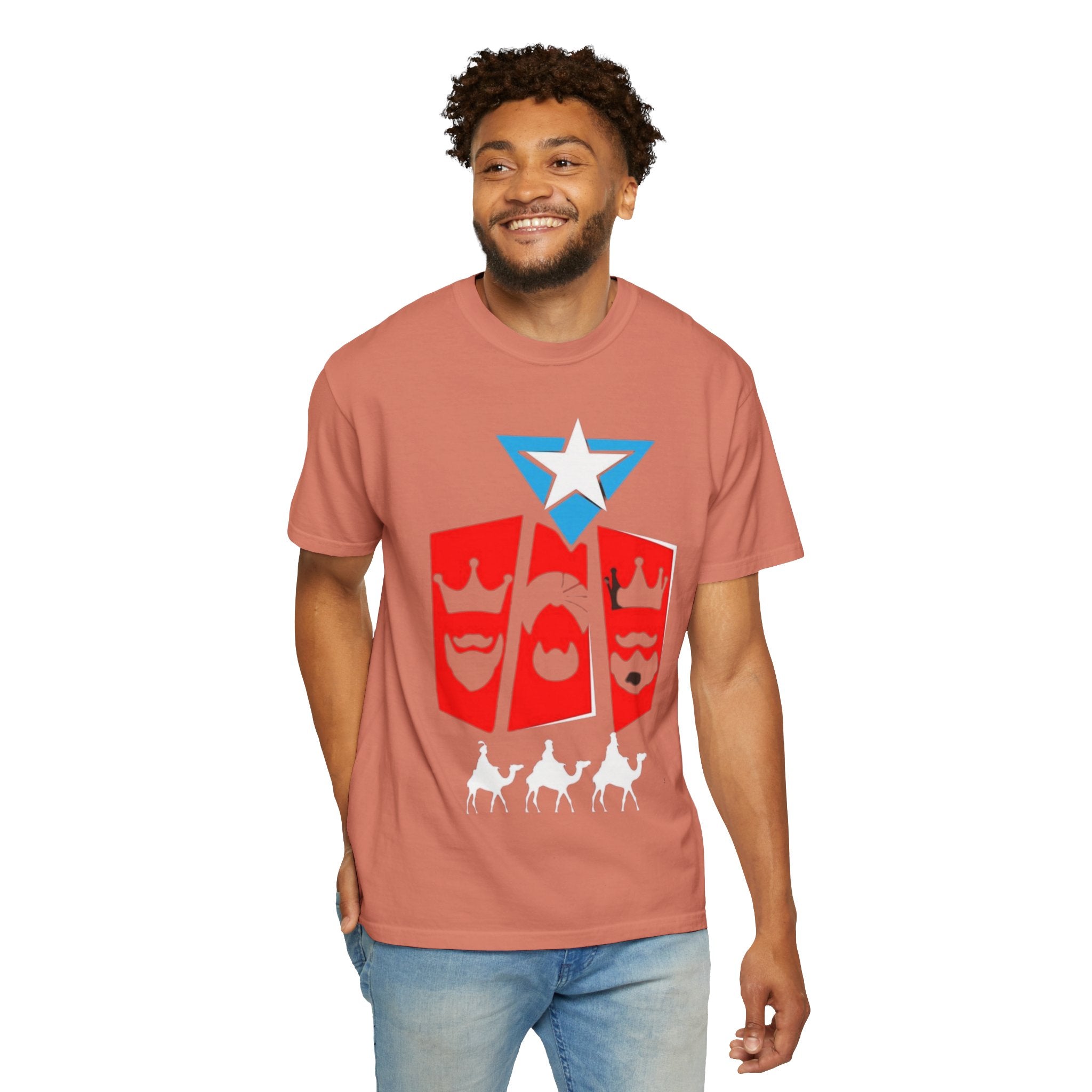 The Three Kings T-Shirt — Puerto Rican Three Kings Graphic Tee (Star & Crown Silhouettes)