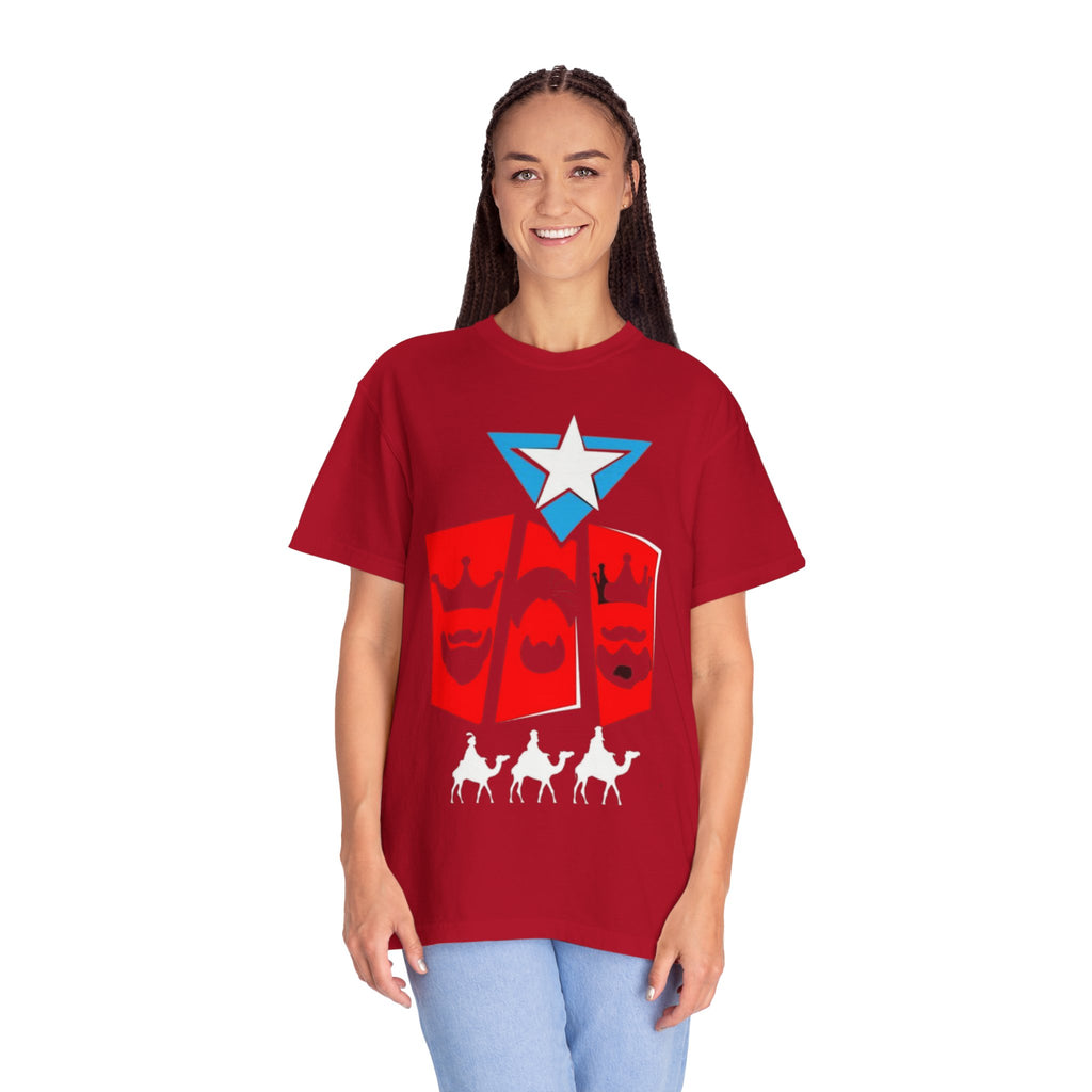 The Three Kings T-Shirt — Puerto Rican Three Kings Graphic Tee (Star & Crown Silhouettes)