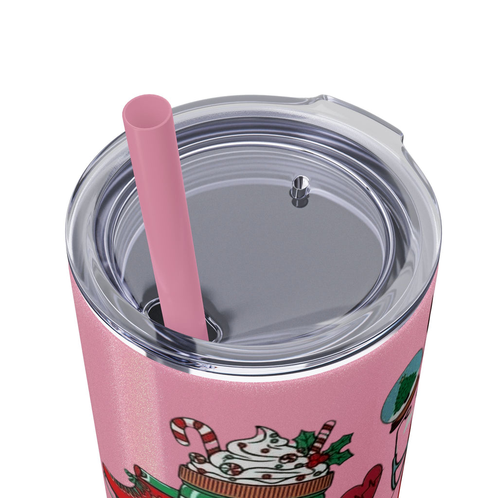 Emergency Department Nurse Christmas Skinny Tumbler - 20oz Holiday Medical Travel Cup with Straw Medical Christmas Mug
