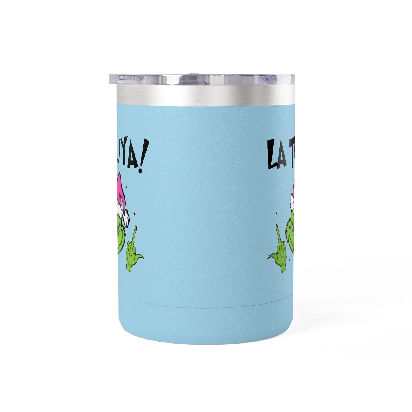 Holiday Grinch Coffee Mug Tumbler - 15oz Vaso / Taza de Acero Inoxidable – Diseño Navideño