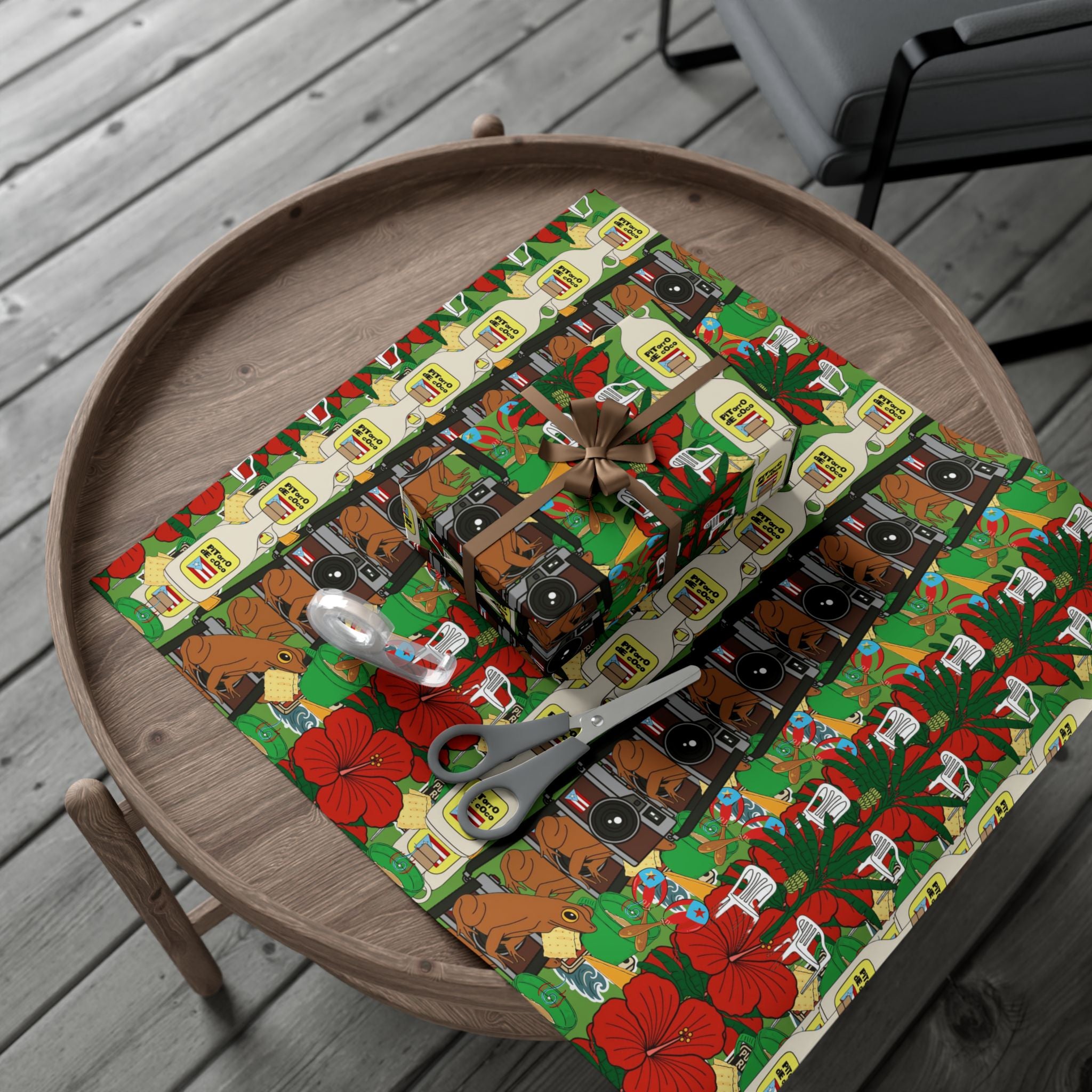 Navidad en Puerto Rico Wrapping Paper – Festive Boricua Holiday Gift Wrap 🇵🇷🎄
