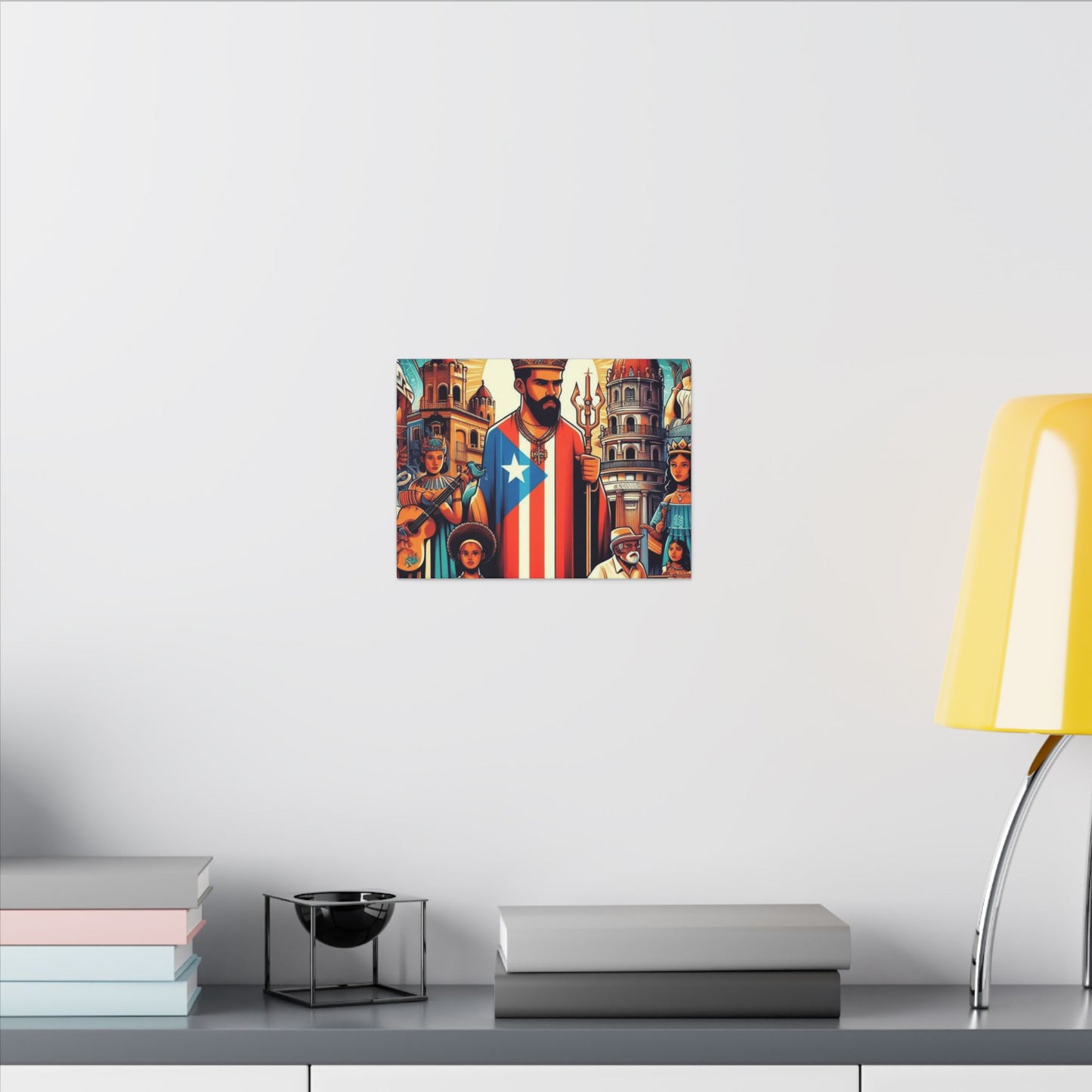 Vibrant Puerto Rican Art Canvas, Cultural Wall Decor, Celebration Decor, Unique Gift, Home Accent, Multi-Size