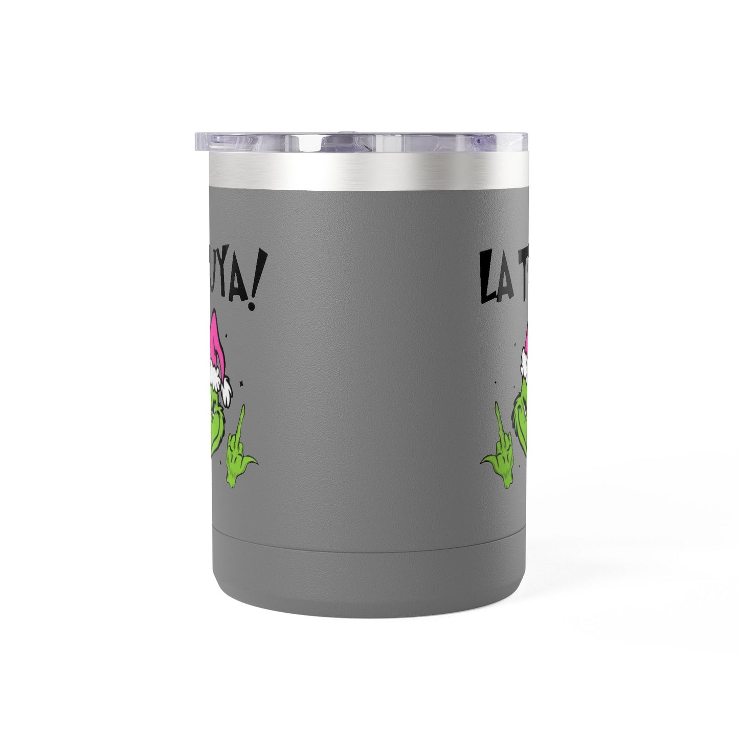 Holiday Grinch Coffee Mug Tumbler - 15oz Vaso / Taza de Acero Inoxidable – Diseño Navideño