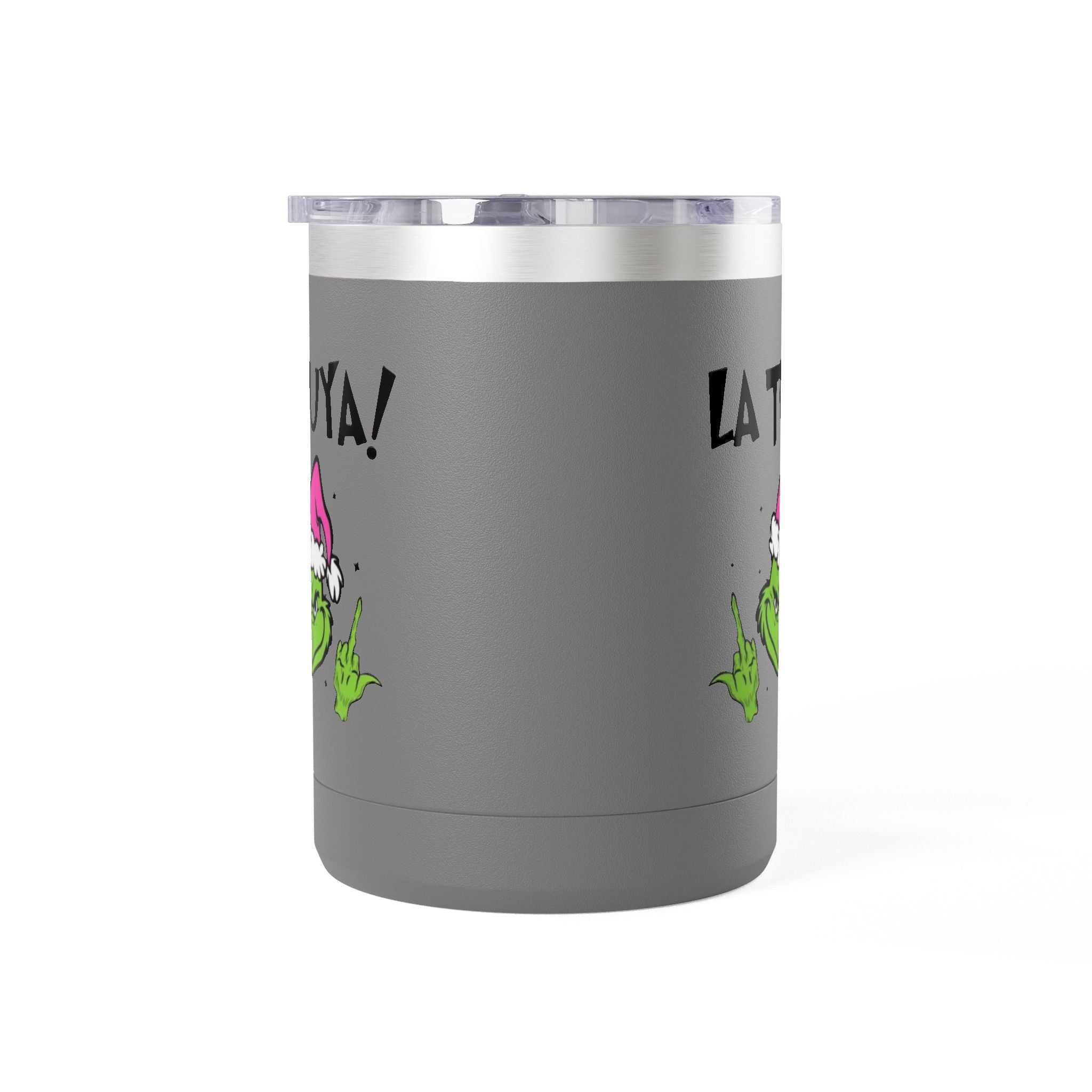Holiday Grinch Coffee Mug Tumbler - 15oz Vaso / Taza de Acero Inoxidable – Diseño Navideño