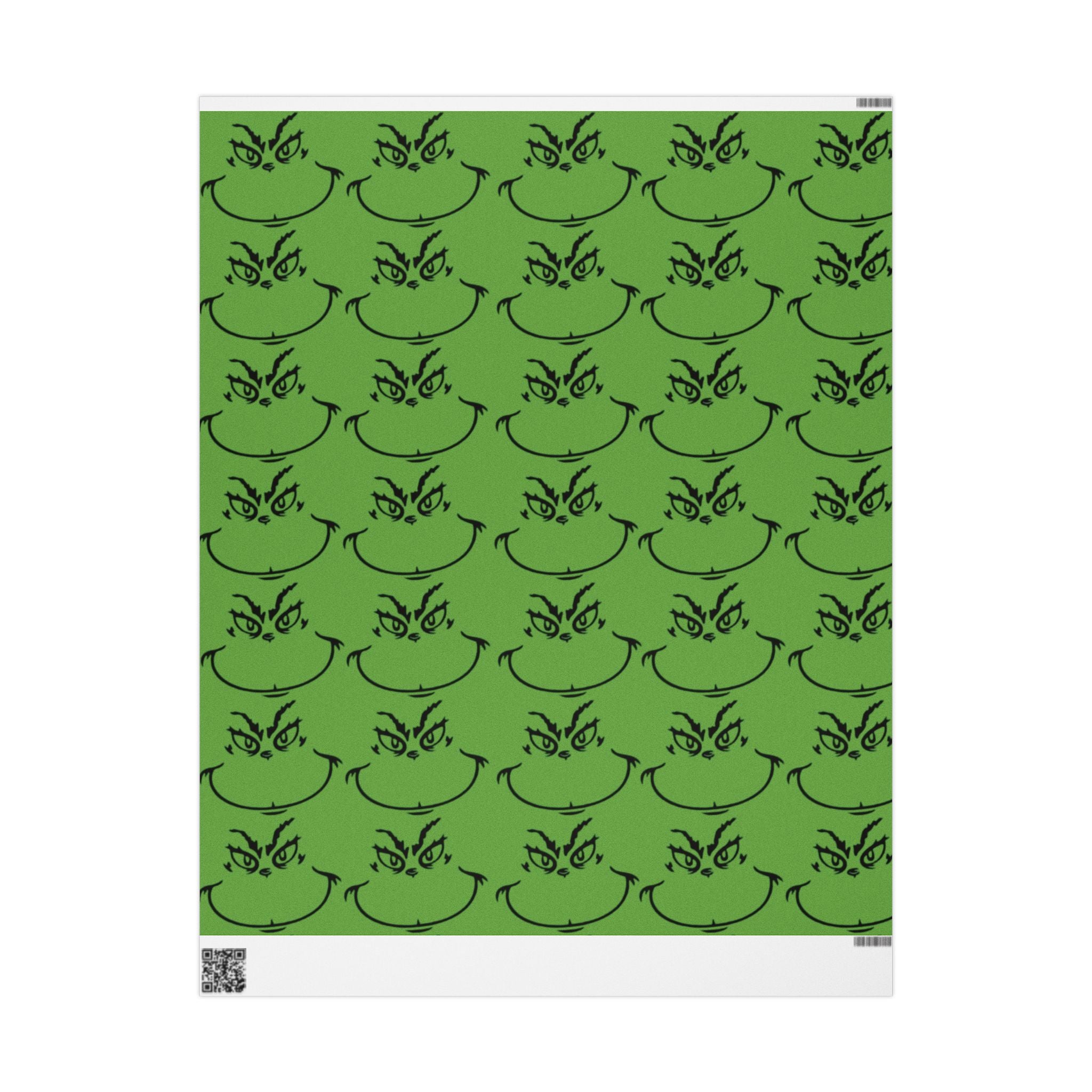 The Grench Wrapping Paper Roll  Green Tribal Swirl Gift Wrap (Holiday & Birthday)