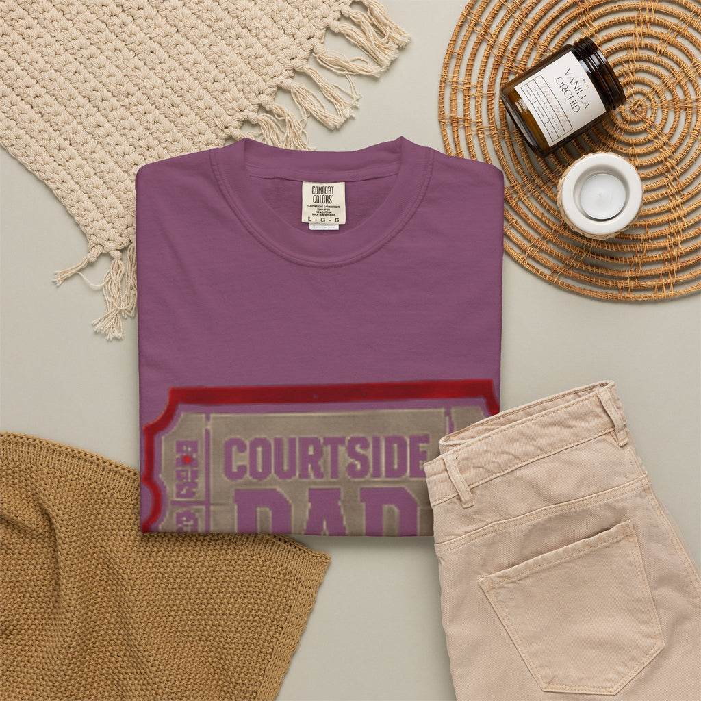 Courtside Dad T-Shirt — Vintage Ticket-Style Basketball Dad Tee
