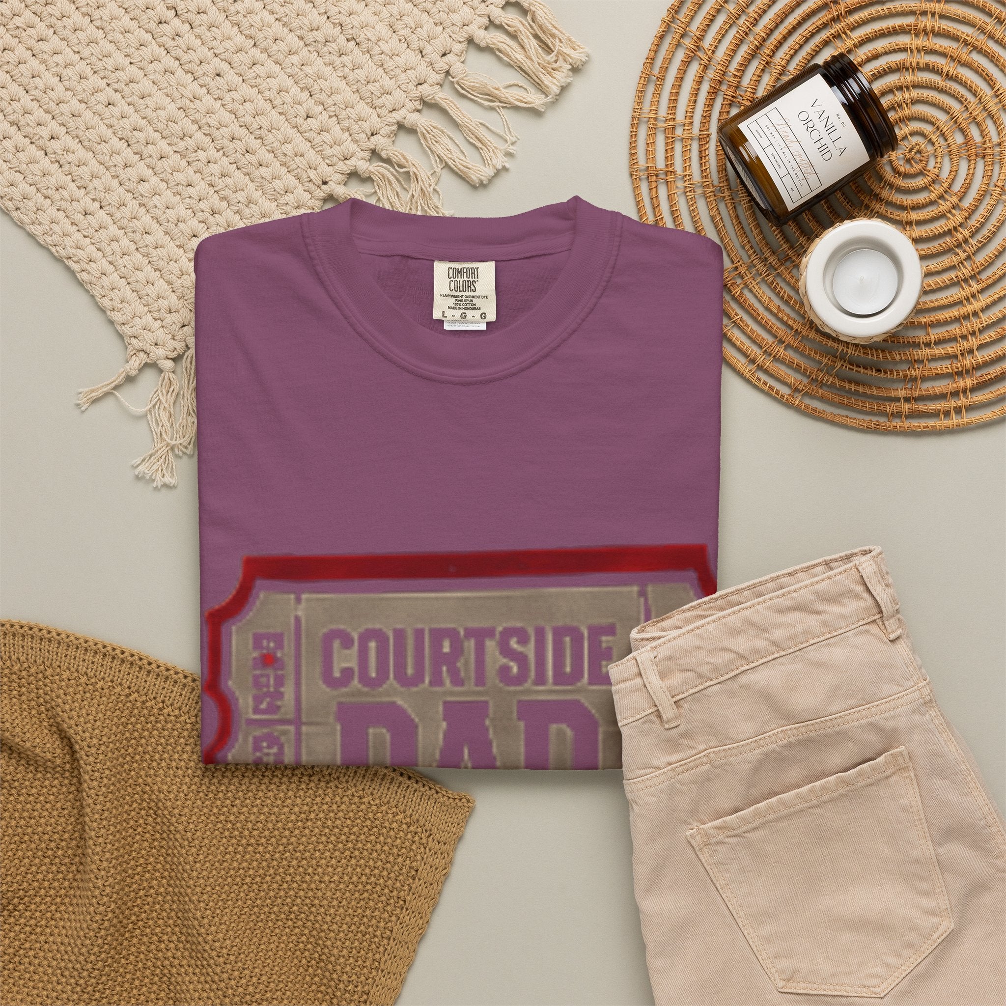 Courtside Dad T-Shirt — Vintage Ticket-Style Basketball Dad Tee