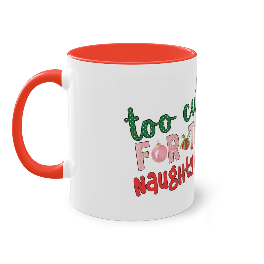 Cute Grinch Two-Tone Coffee Mug - Perfect for Holiday Cheer! Christmas Mugs Collection