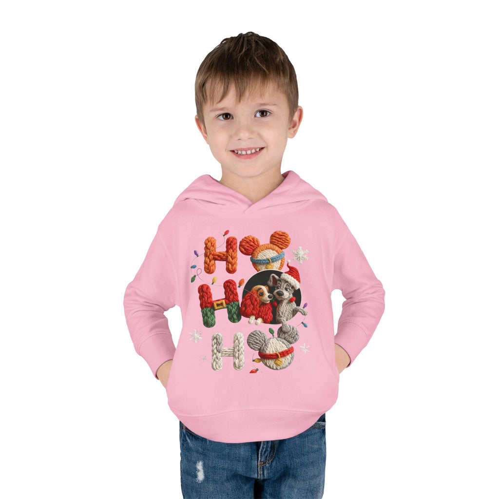 Toddler Hoodie "Ho Ho Ho" Festive Raccoon Christmas Pullover