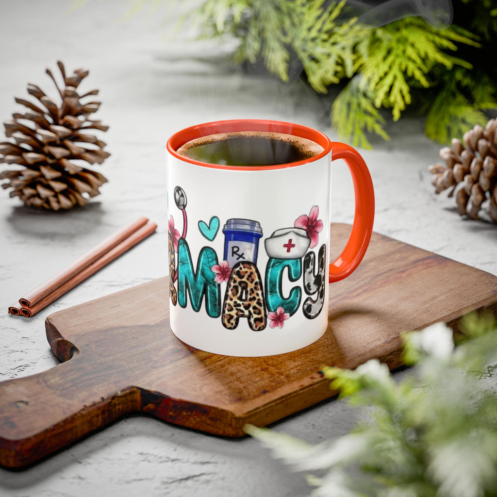 Pharmacy Nurse Coffee Mug — Cute Leopard & Teal Medical Design (11oz/15oz)Christmas mug for all healthcare heroes