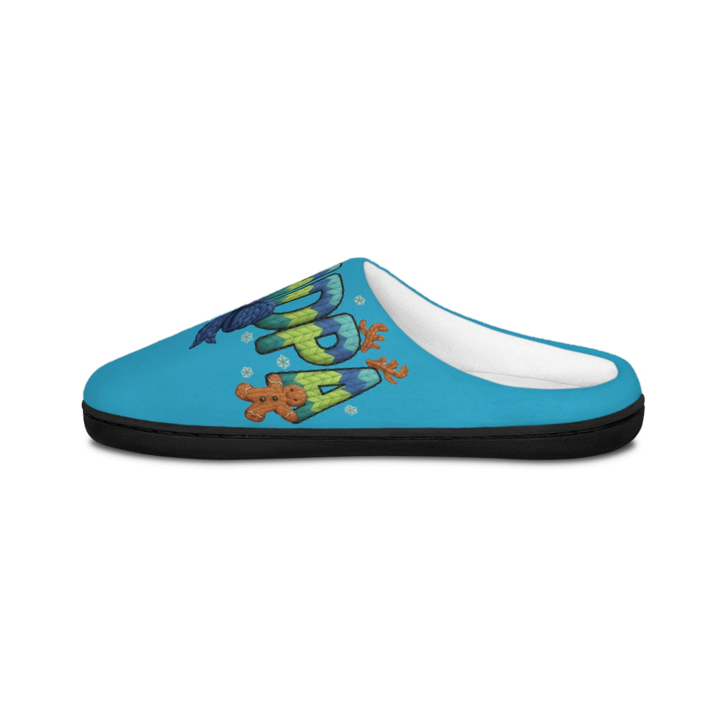Men's Holiday Slippers  'Grandpa' Cute Santa Fish Design Indoor House Shoes