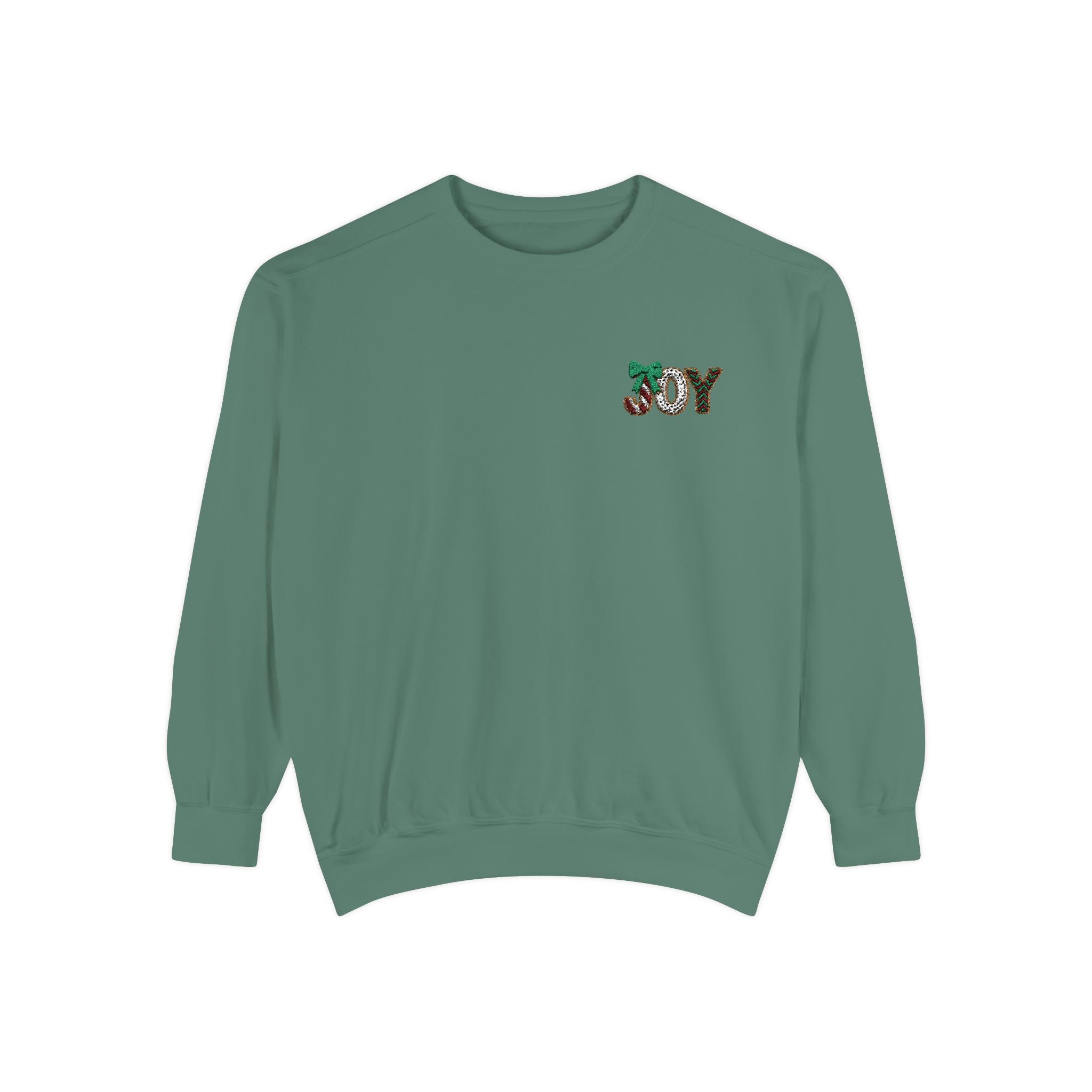 JOY Floral Crewneck Sweatshirt — Holiday Botanical Graphic Christmas T-Shirt & Sweater
