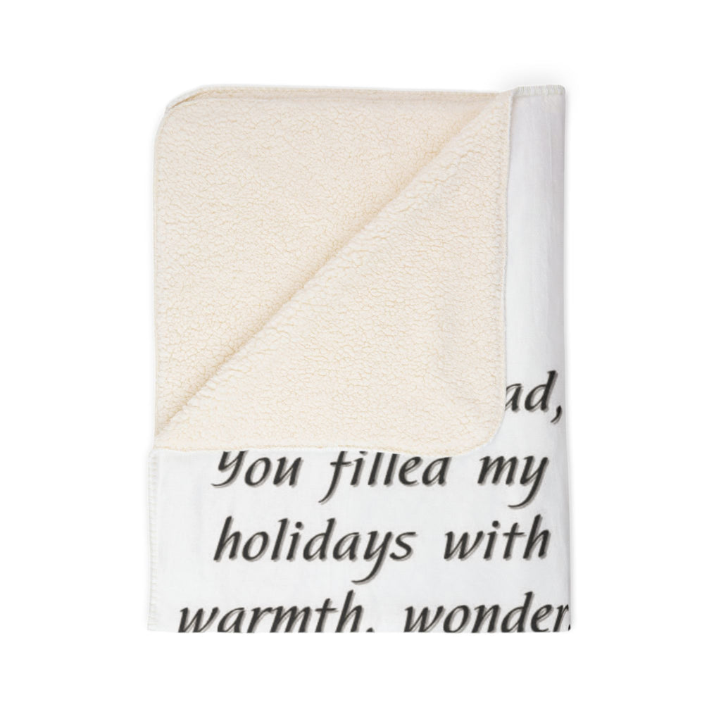 Christmas Sherpa Blanket Mom and Dad, You filled my holidays with warmth, wonder, and love" Cozy Family Holiday Throw Holiday Christmas Blanket,