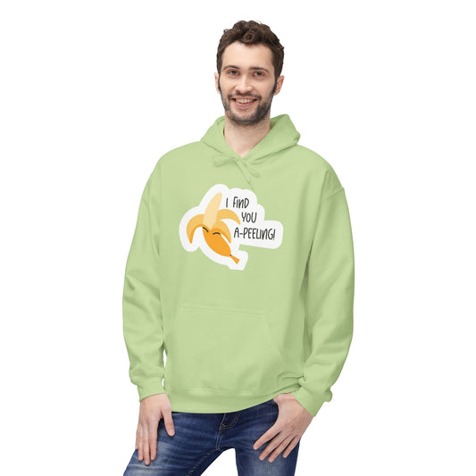 Peeling Banana Hoodie  "I Found You (Peeling)" Cute Fruit Pun Pullover
