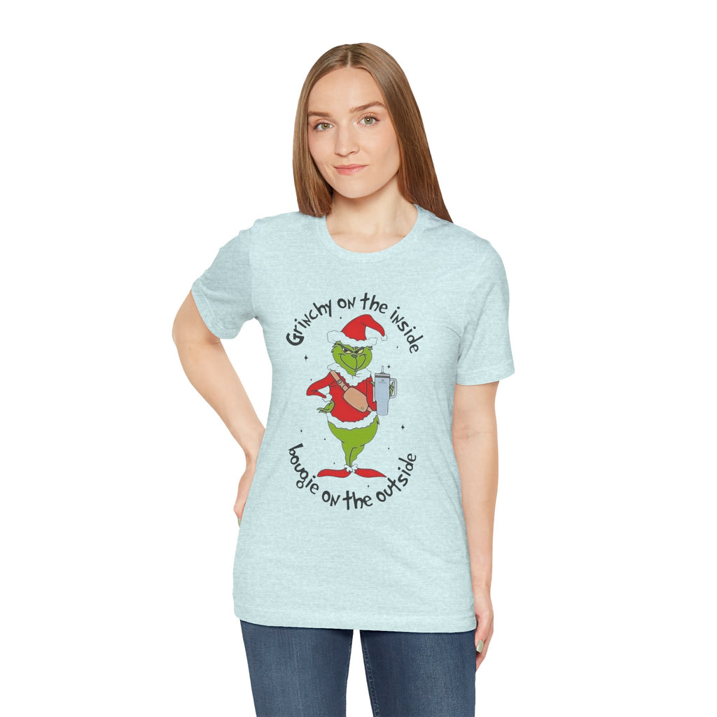 Grinch-Inspired Holiday Tee: 'Grinchy on the Inside, Boogie on the Outside'