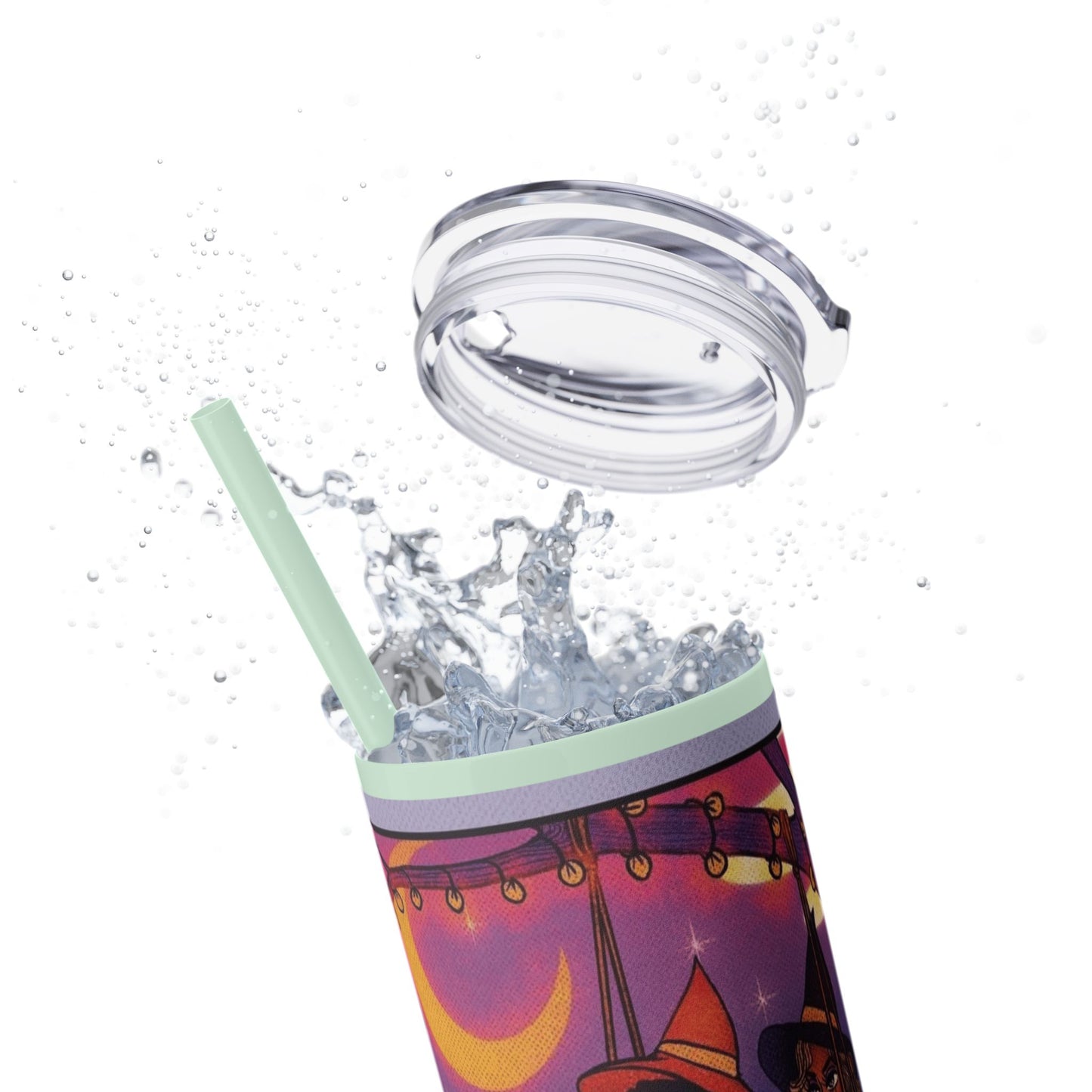 🎁 Spooky season gifts Enchanting Libra Skinny Tumbler with Straw | 20oz | Perfect for Halloween, Witchy Vibes, Astrology Lovers, Gift Idea, Custom Beverage Holder