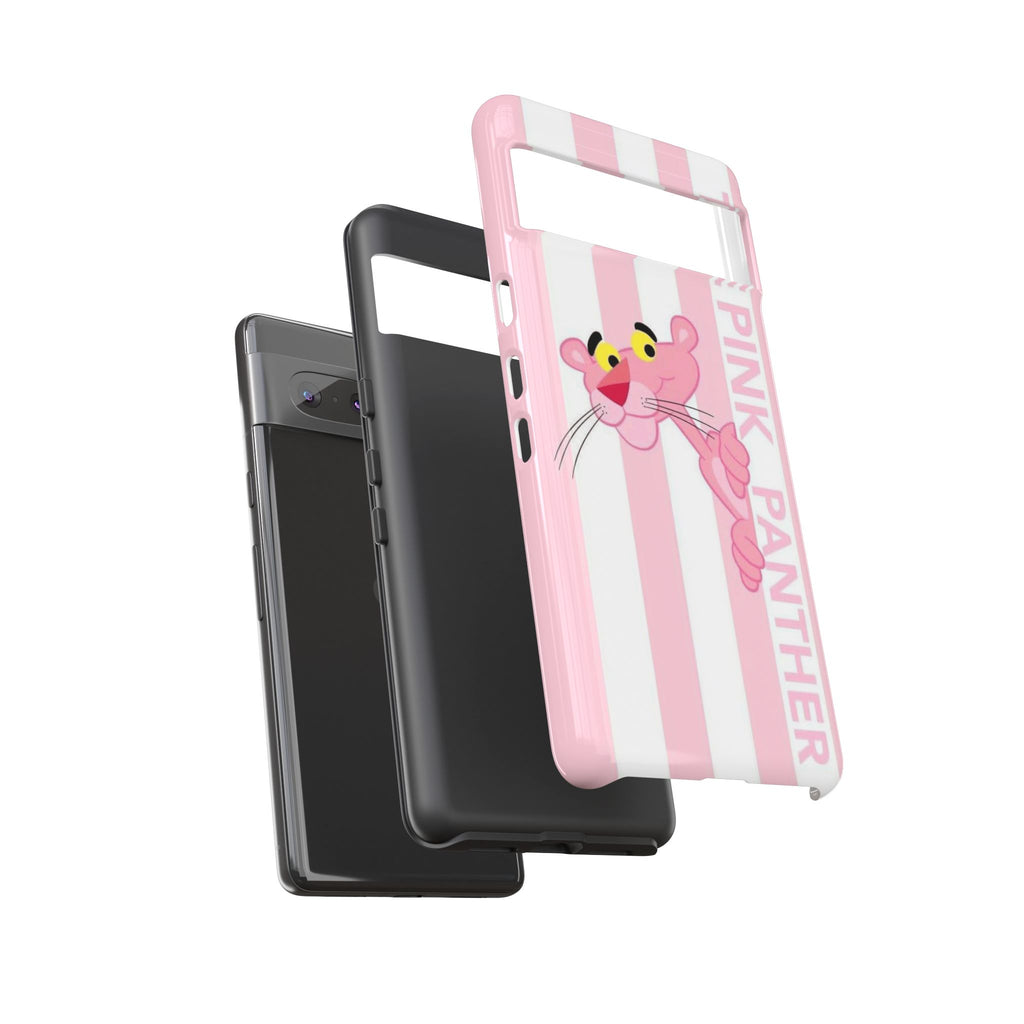 Pink Panther Tough Case Retro Striped Phone Case with "The Pink Panther" Design