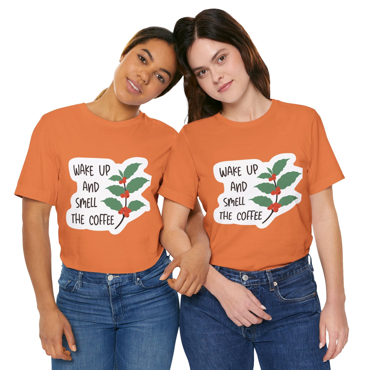 Wake Up and Smell the Coffee Tee  Coffee Plant Graphic T-Shirt