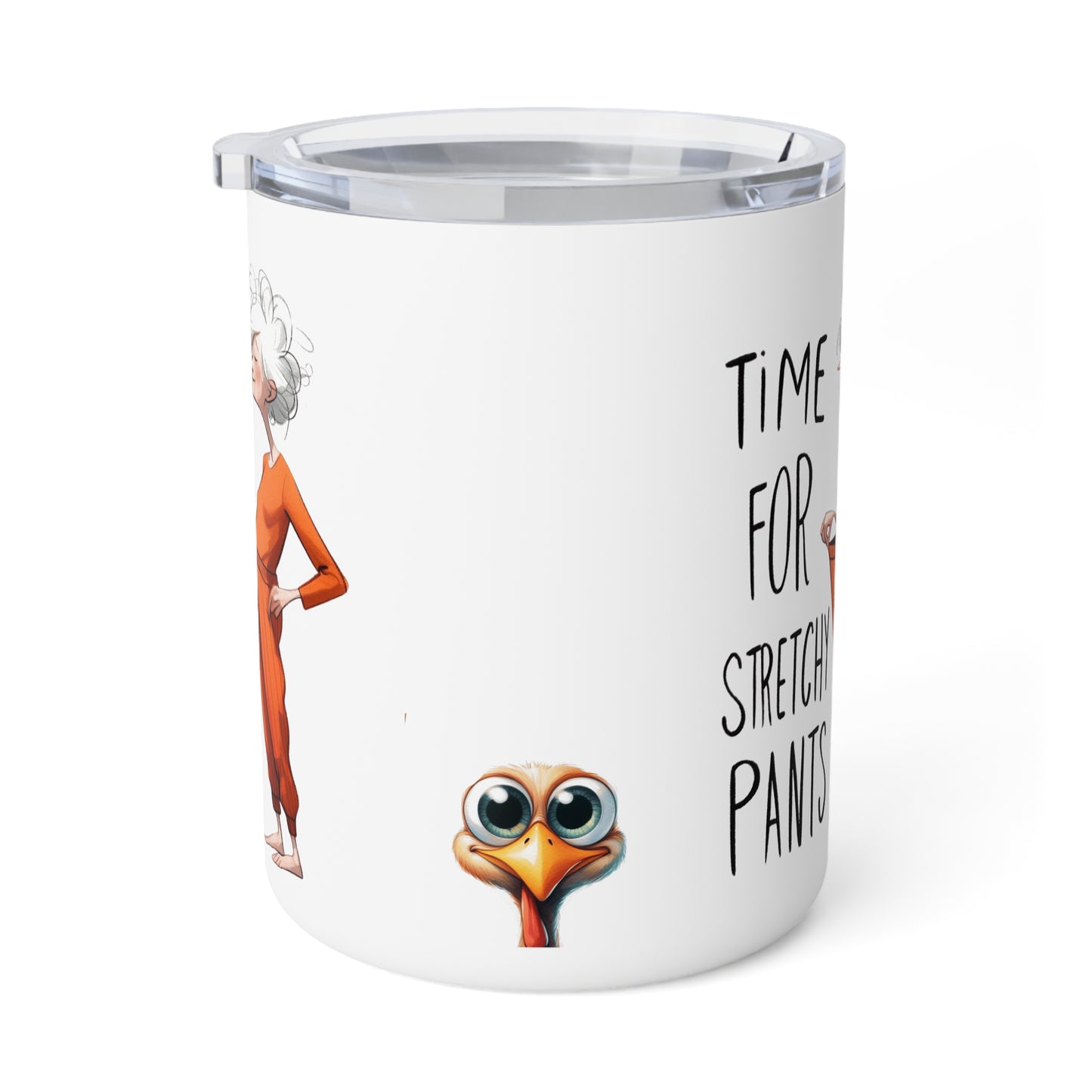 Funny Insulated Coffee Mug - 'Time for Stretchy Pants' Cozy Autumn Mug | Fall Aesthetic Drinkware | Warm & Cozy Coffee Cup