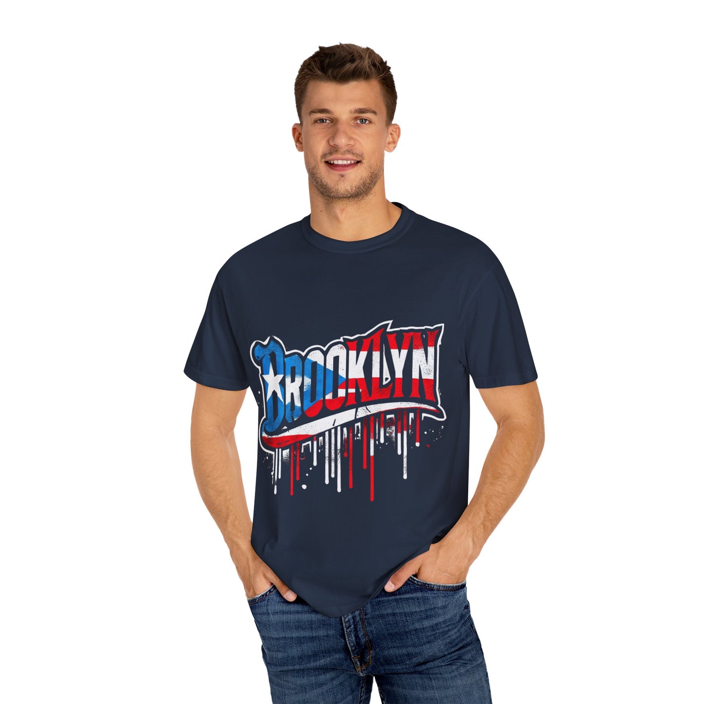 New York Meets Puerto Rico Brooklyn Style Unisex T-Shirt,  Streetwear Fashion