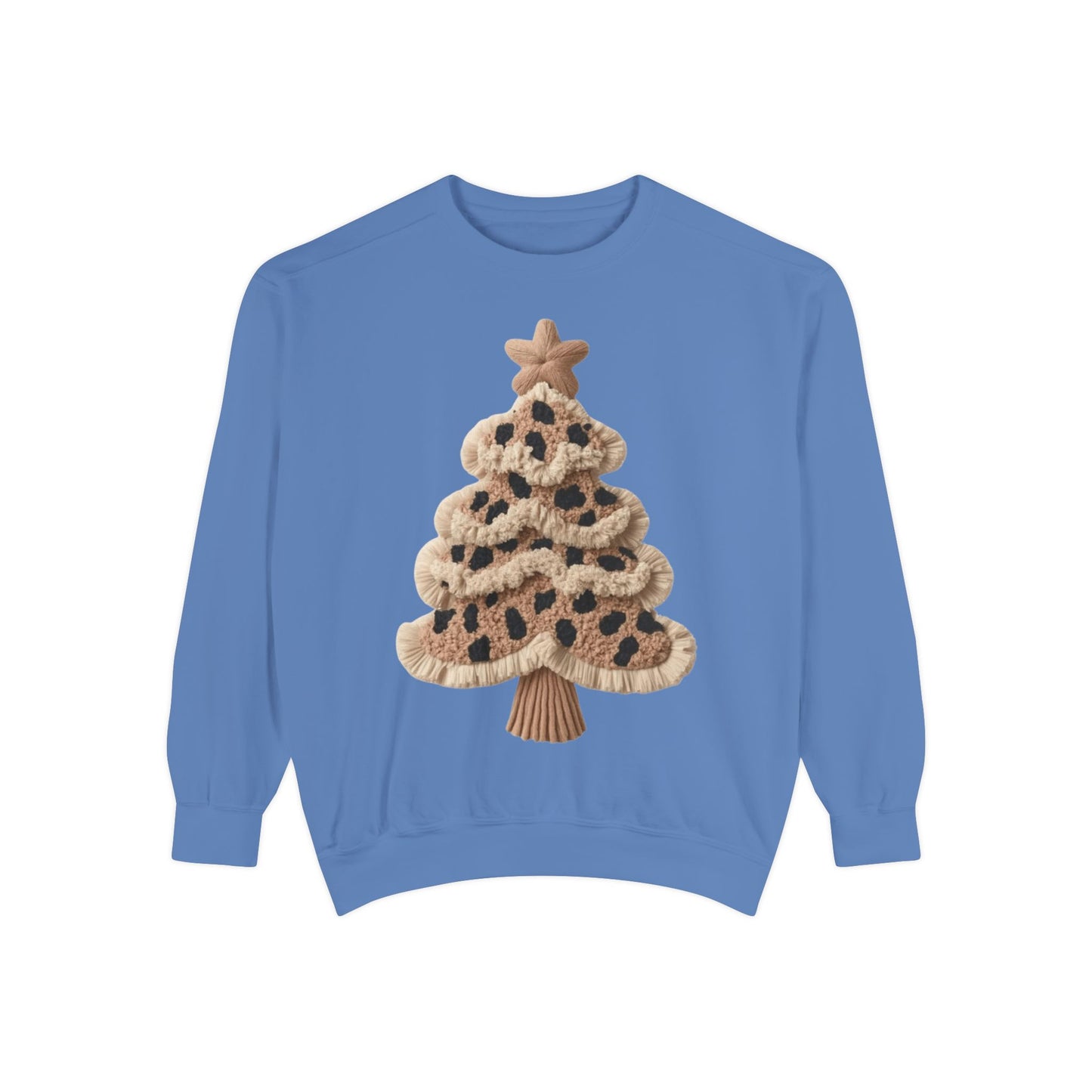 Leopard Knit Christmas Tree Sweatshirt unique festive designs and joyful